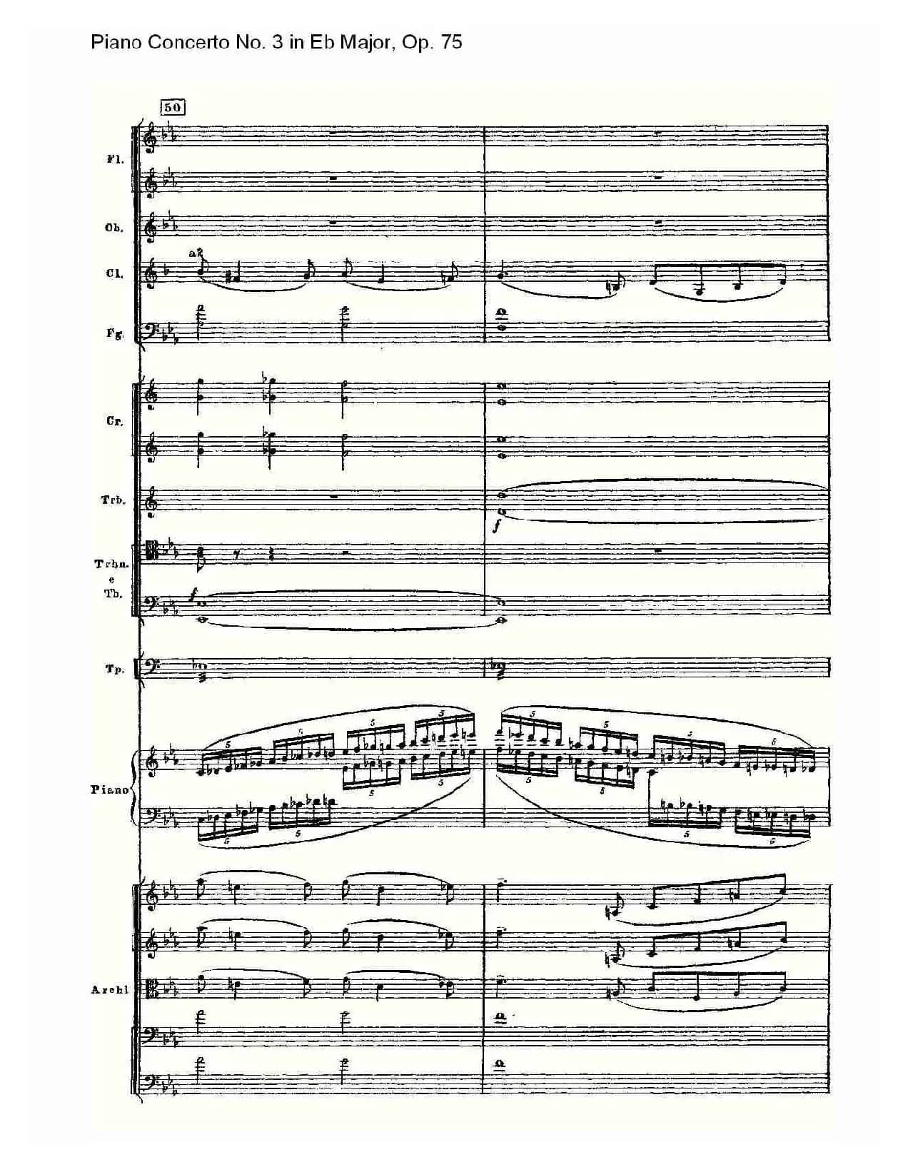 Piano Concerto No.3 in Eb Major,Op.75（Eb大调第三钢琴协奏曲）