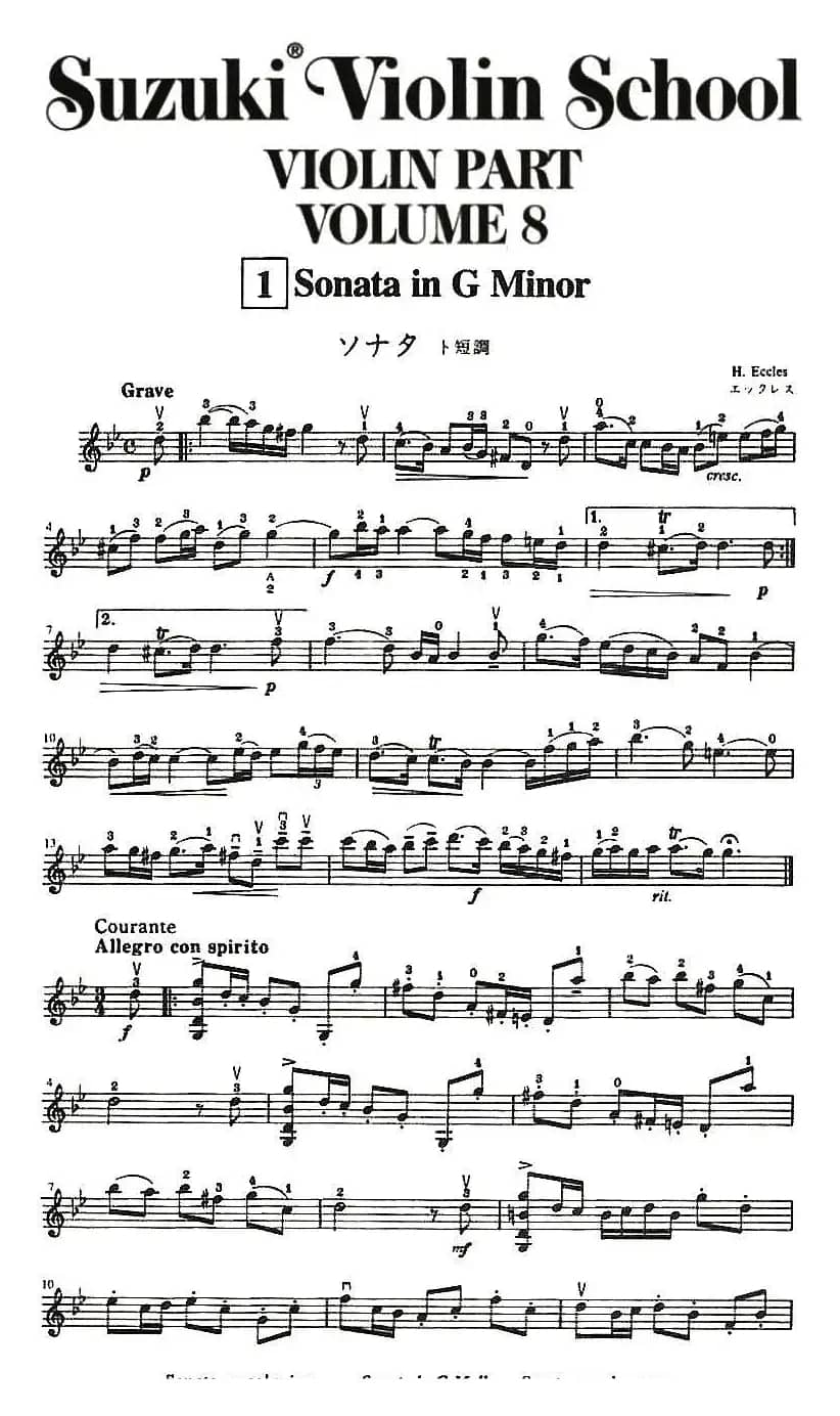 铃木小提琴教材第八册（Suzuki Violin School Violin Part VOLUME 8）