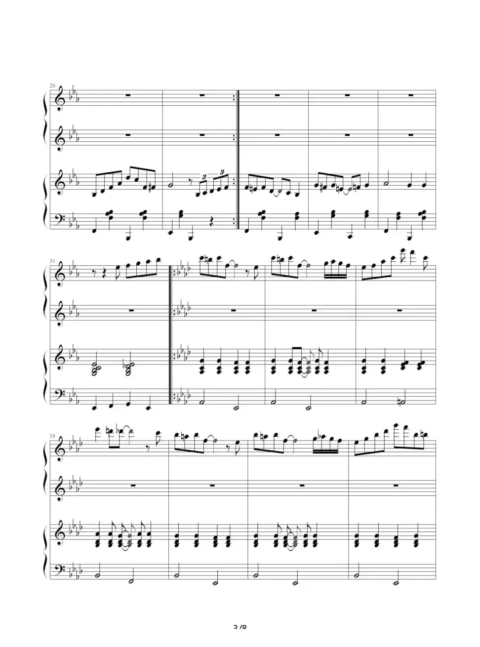 小兔来了（四手联弹）