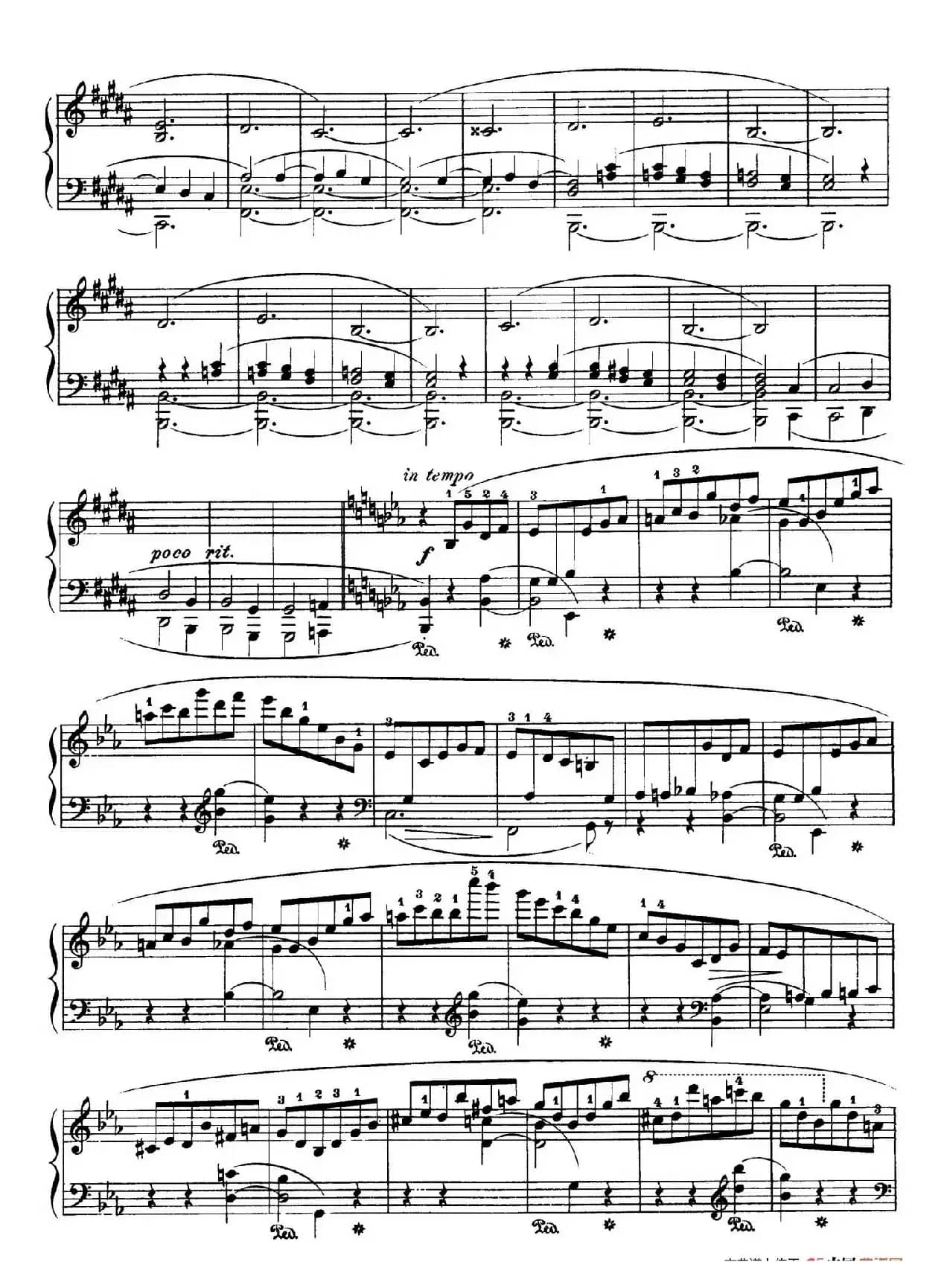 Piano Sonata No.3 in b Minor Op.58（b小调第三钢琴奏鸣曲·第二乐章）