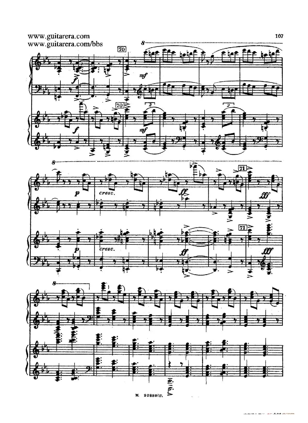 第二双钢琴组曲 Suite for Two Pianos No.2 Op.17(4. 塔兰泰拉舞曲 Tarantella)