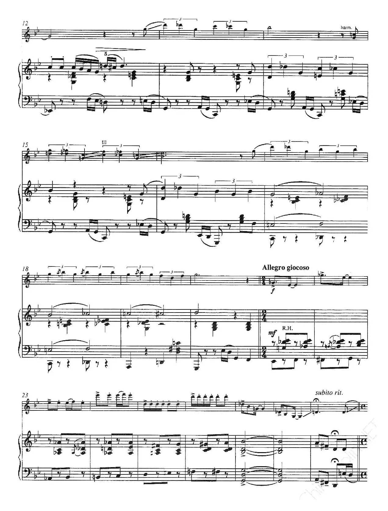 不必如此（It Ain't Necessarily So）（选自《波吉与贝丝》）（小提琴+钢琴伴奏）