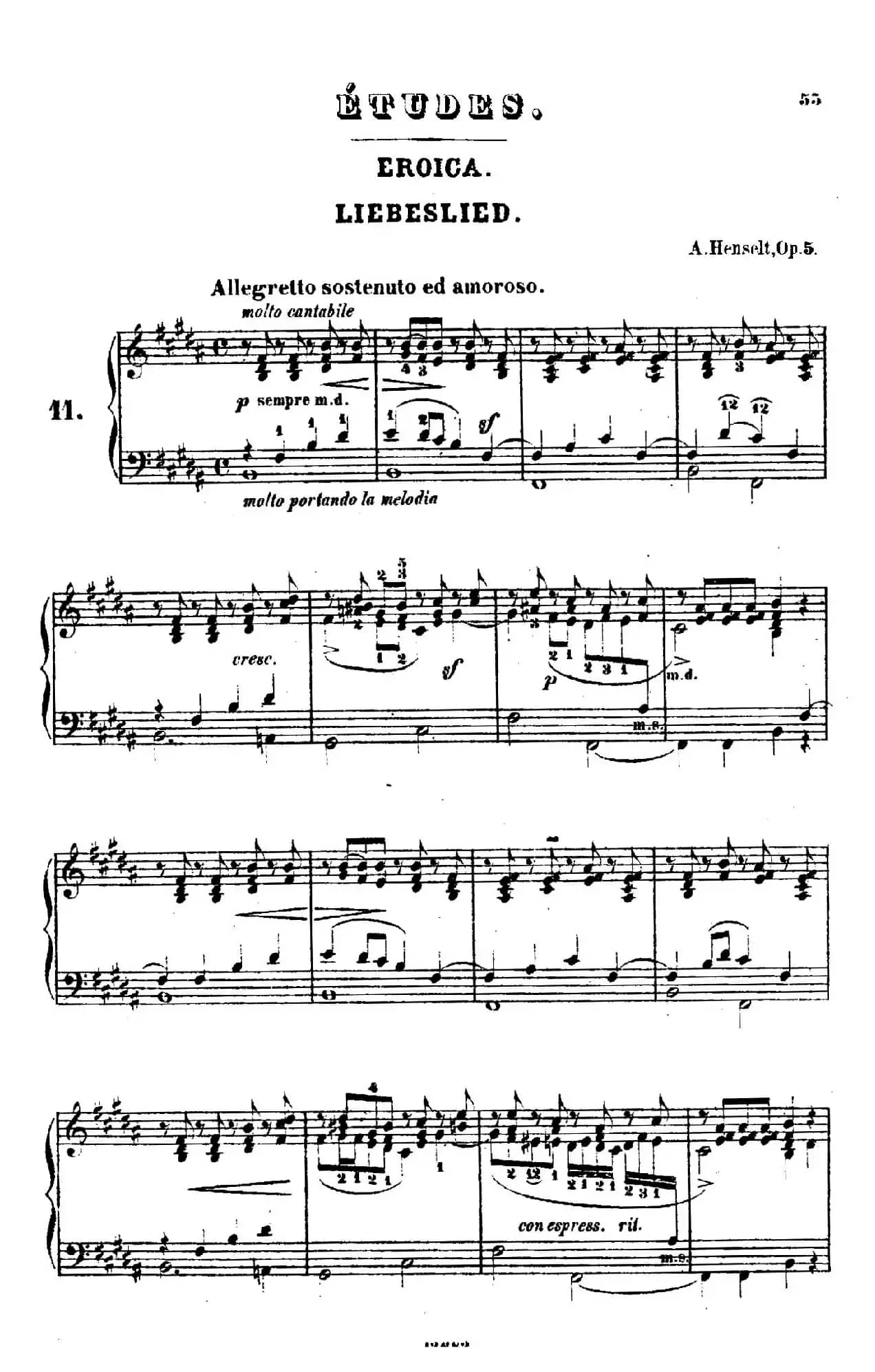 Douze Etudes de Salon Op.5(12首沙龙练习曲·11)