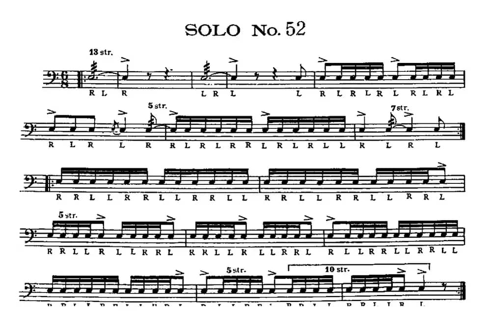 美国军鼓 SOLO No.51-55（爵士鼓谱）