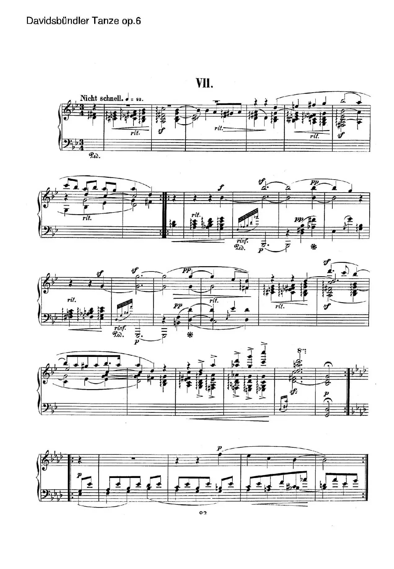 Davidsbundler Tanze Op.6（大卫同盟舞曲）