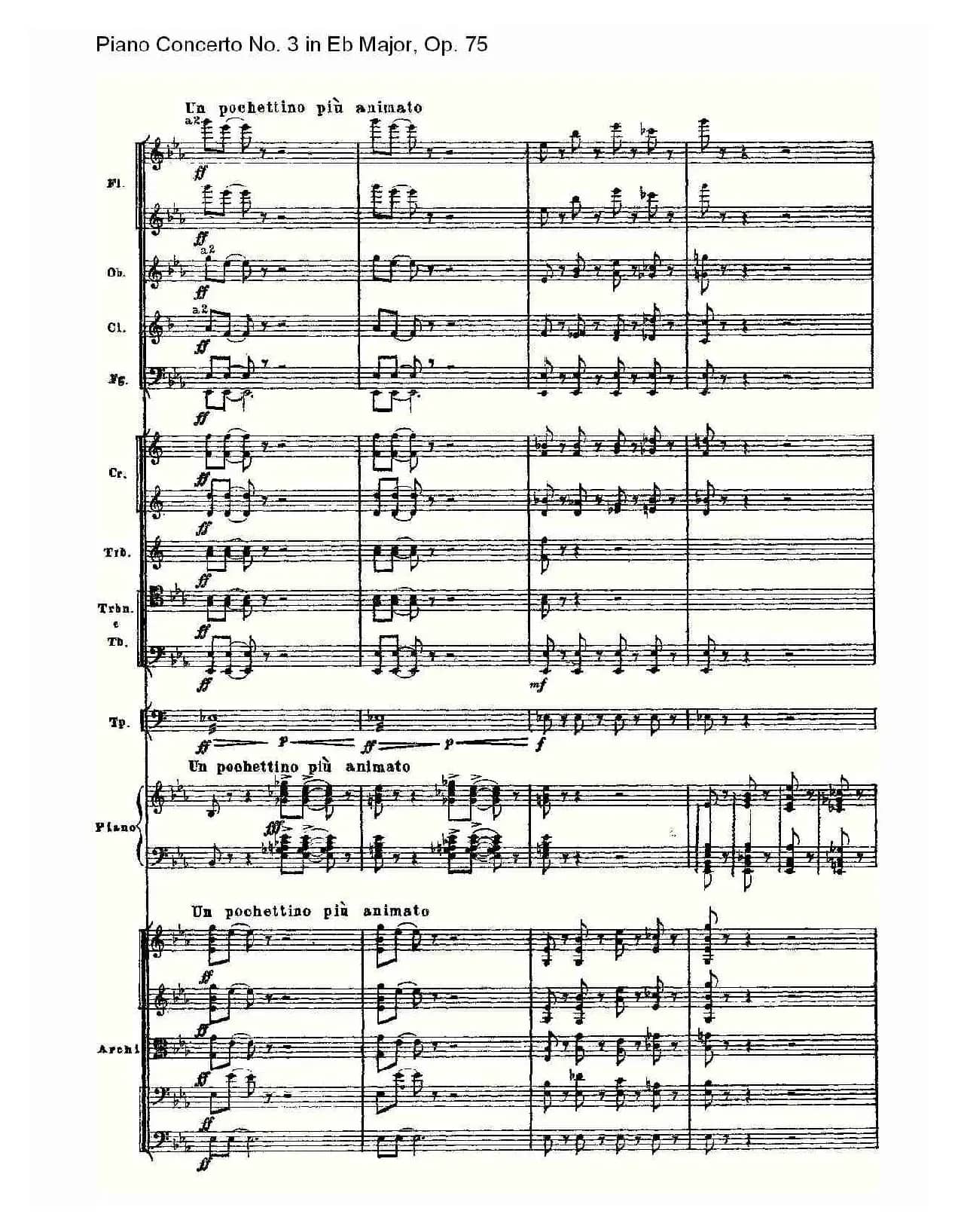 Piano Concerto No.3 in Eb Major,Op.75（Eb大调第三钢琴协奏曲）