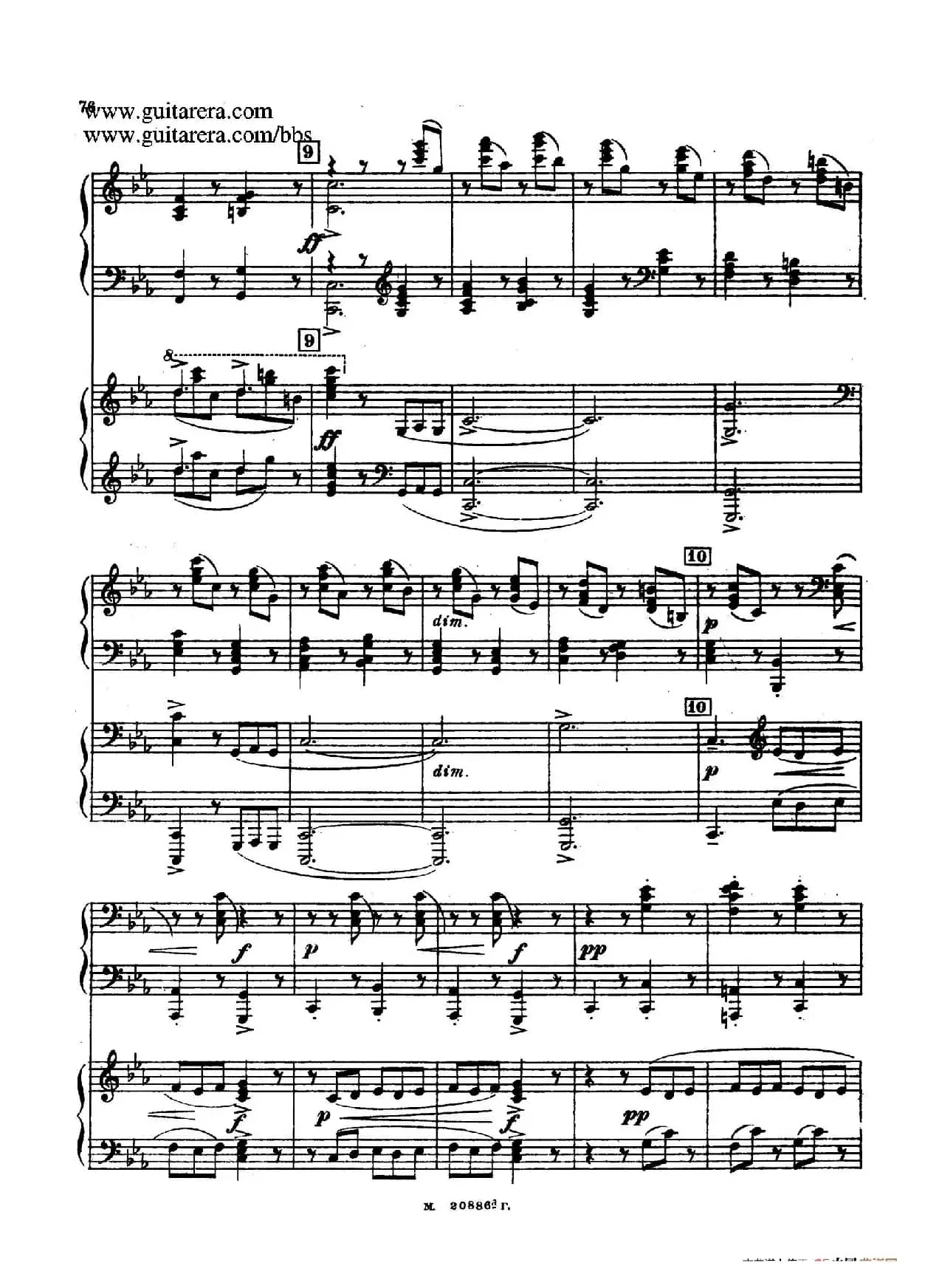 第二双钢琴组曲 Suite for Two Pianos No.2 Op.17(4. 塔兰泰拉舞曲 Tarantella)