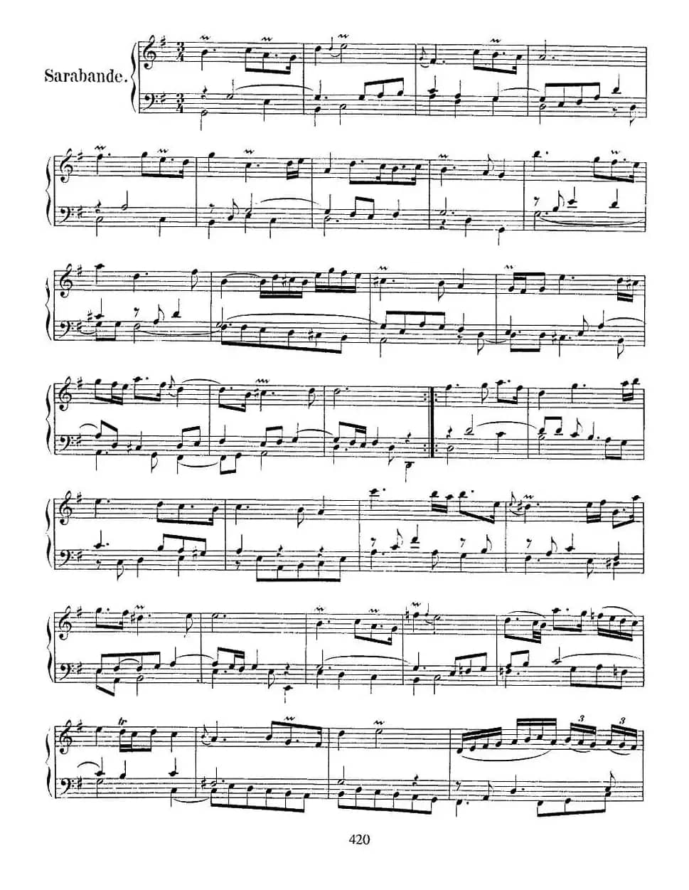 法国组曲之五:G大调