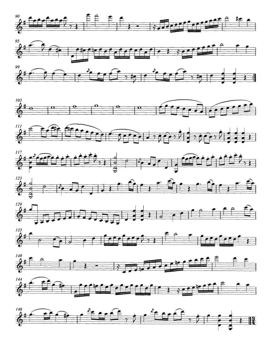 Mozart《String Quartet No.1 in G Major,K.80》（Violin Ⅰ分谱）