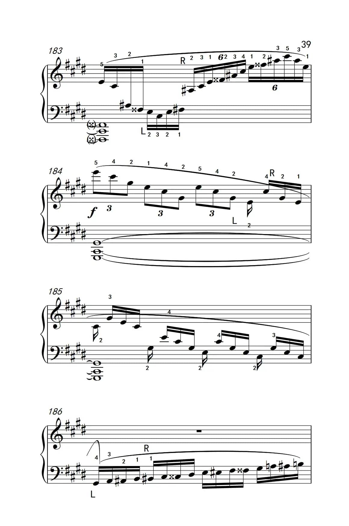 第十四号钢琴奏鸣曲（月光） 激动的急板