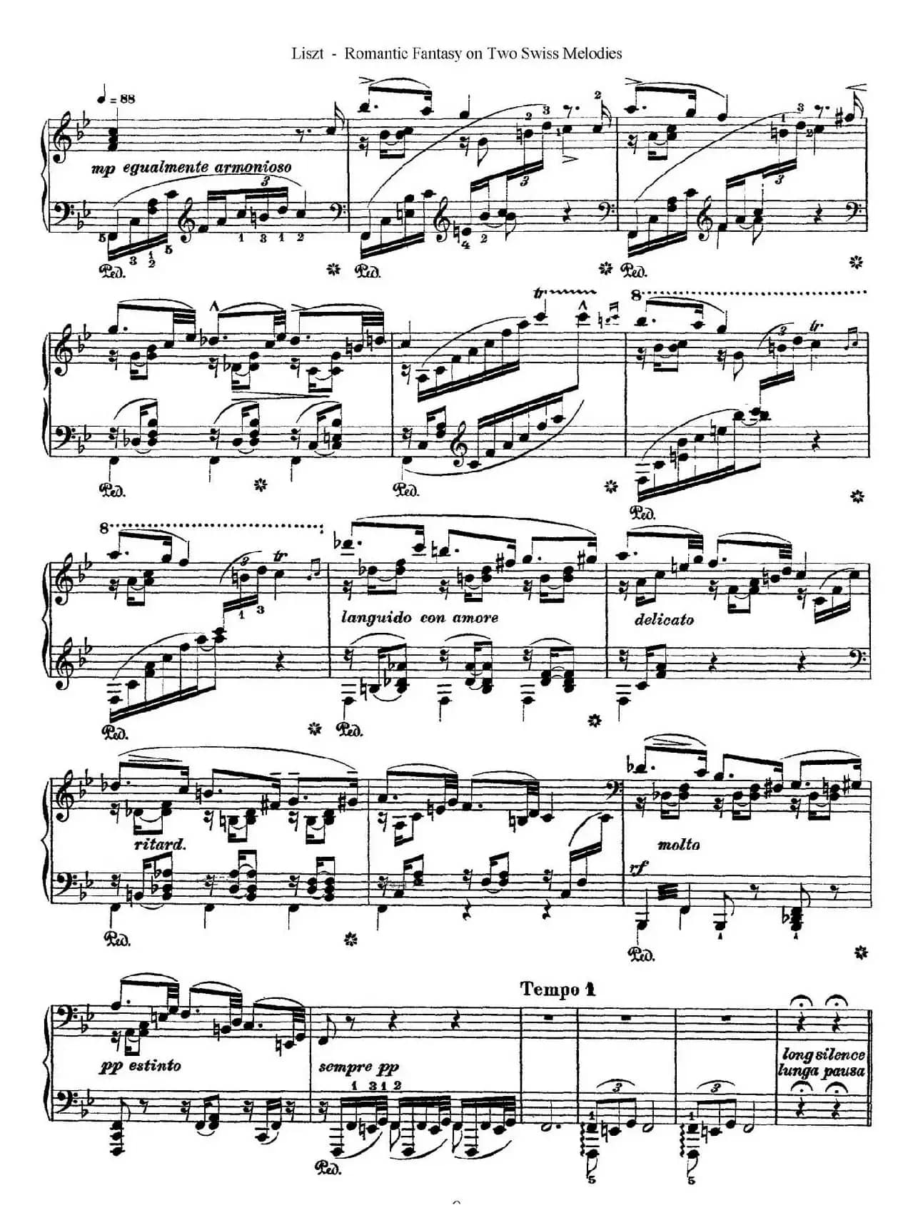 Romantic Fantasy on 2 Swiss Melodies Op.5（浪漫幻想曲）