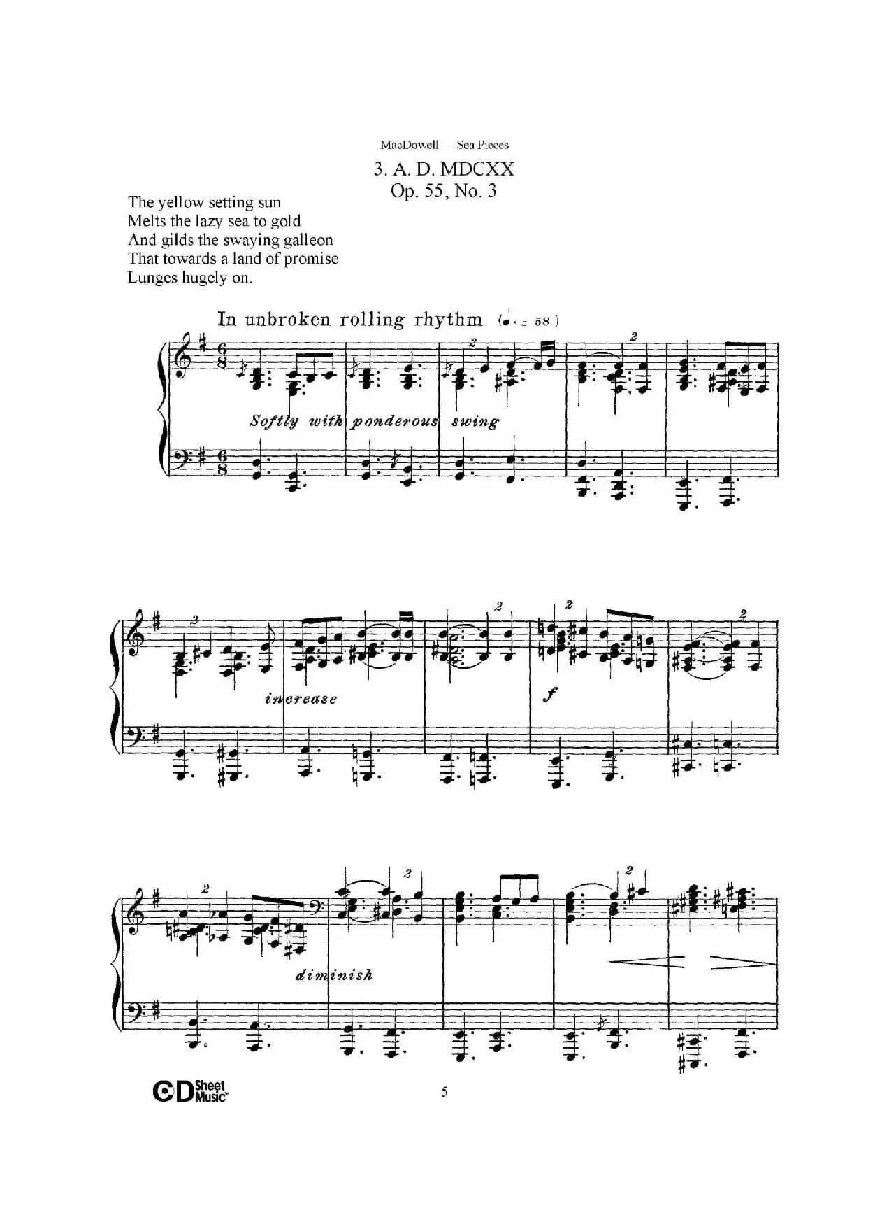 海景 Sea Pieces Op.55（No.3）