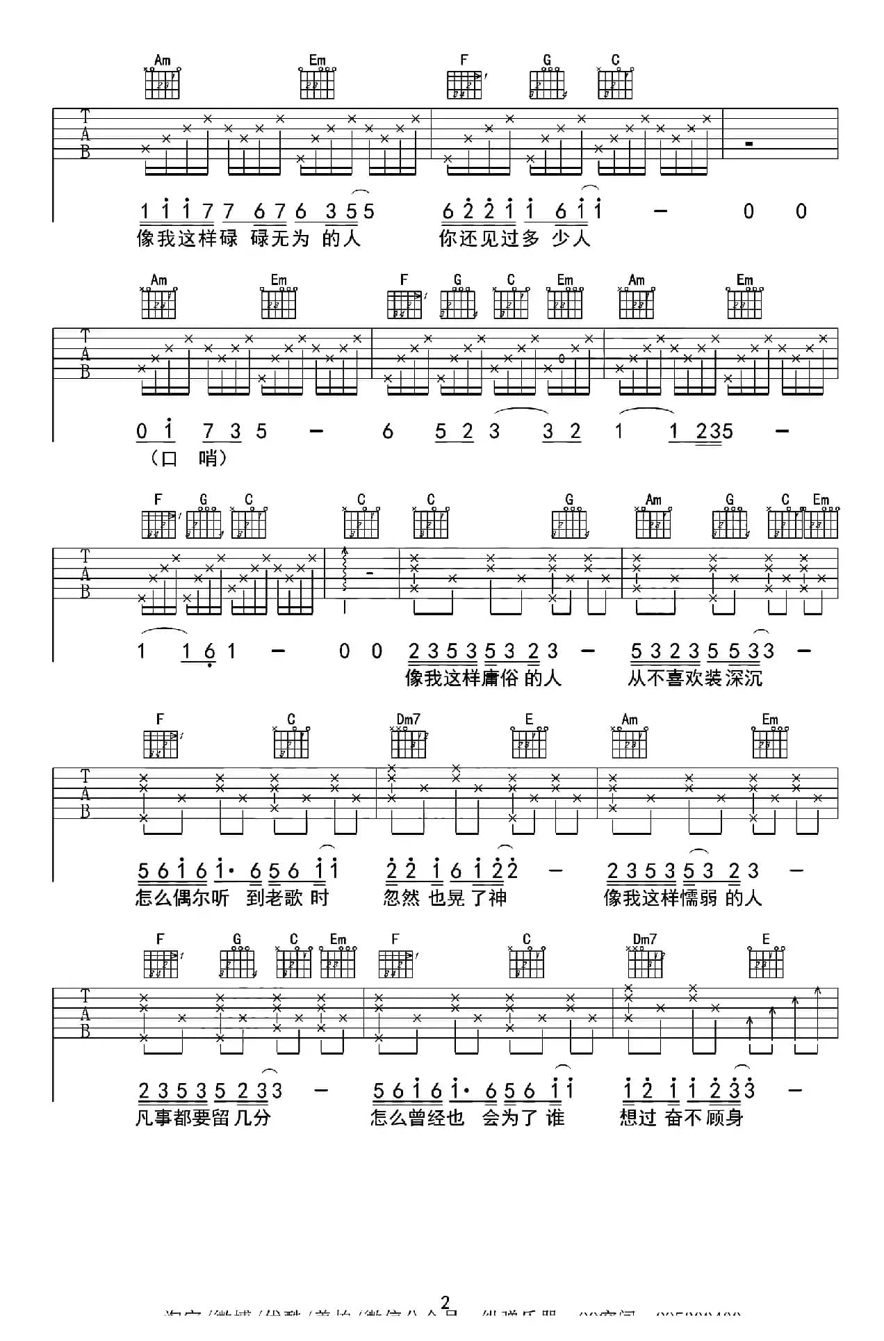 像我这样的人（纵弹乐器编配版）