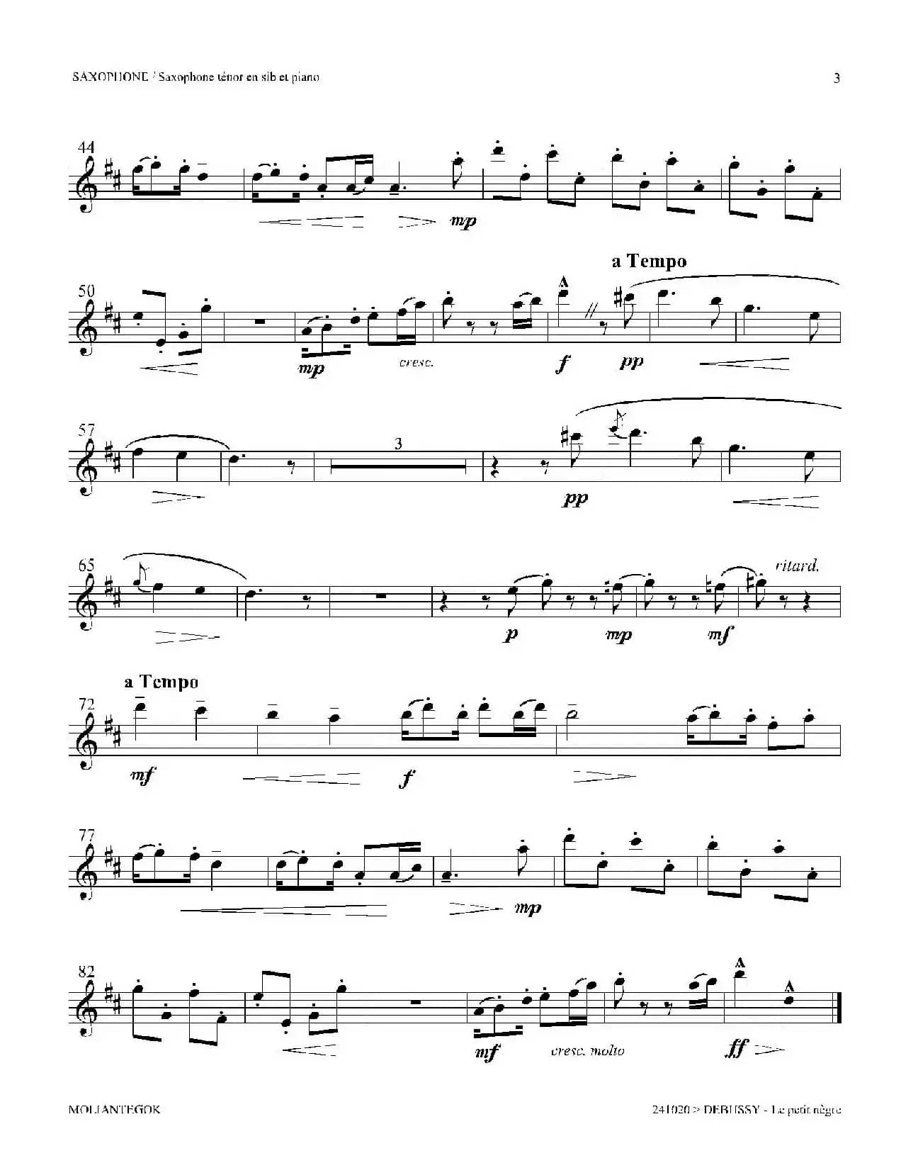 小黑人（次中音萨克斯）