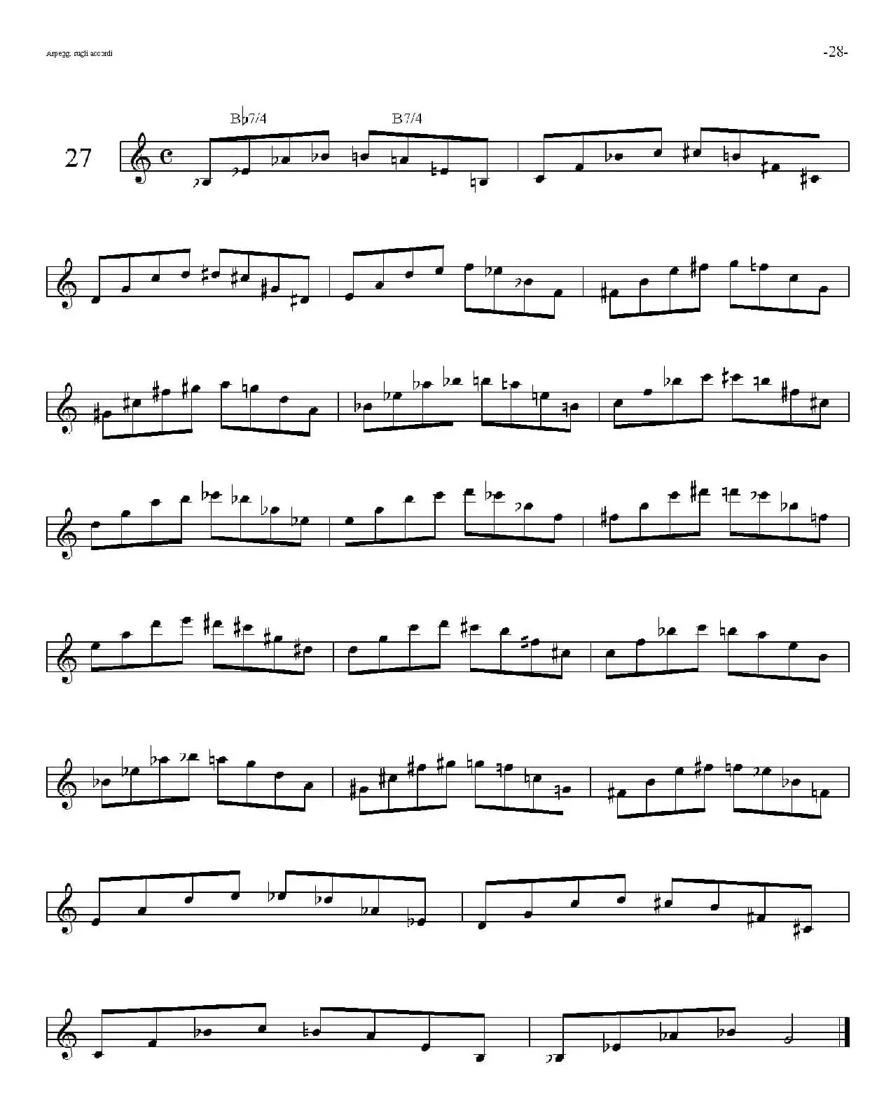 Sax Arpeggi sassofono F（音阶练习（上）21——28）