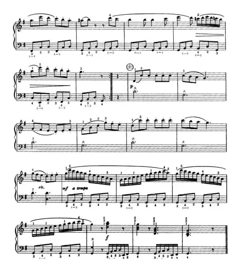 手风琴技术训练练习曲（16）