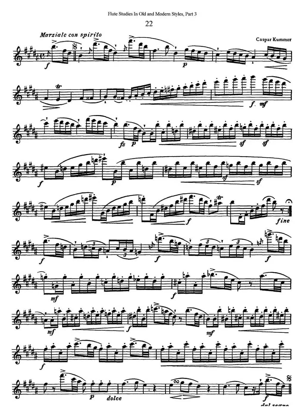 斯勒新老风格长笛练习重奏曲（第三部分）（NO.22-NO.23）