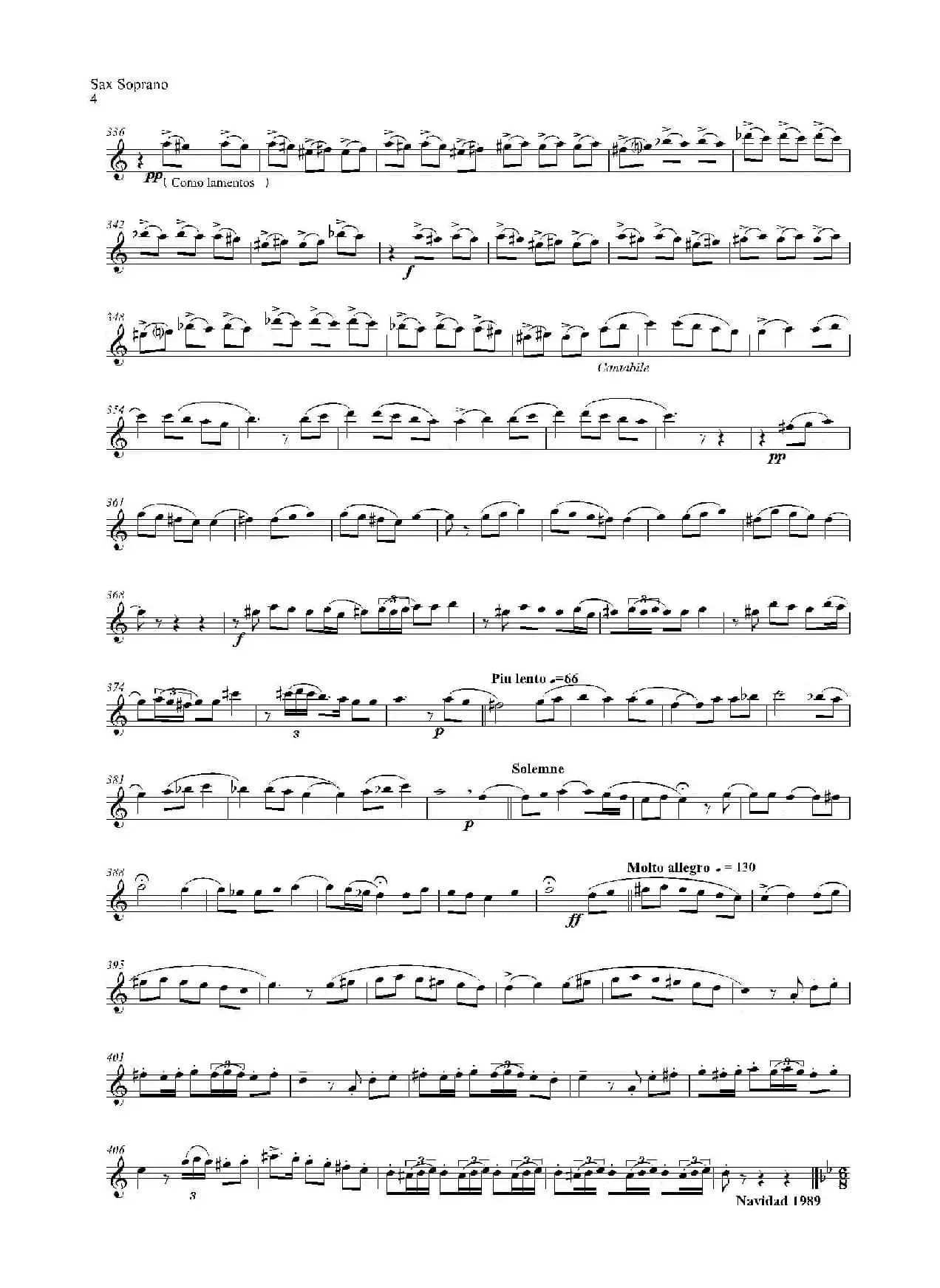 ESTILOS（四重奏高音萨克斯分谱）