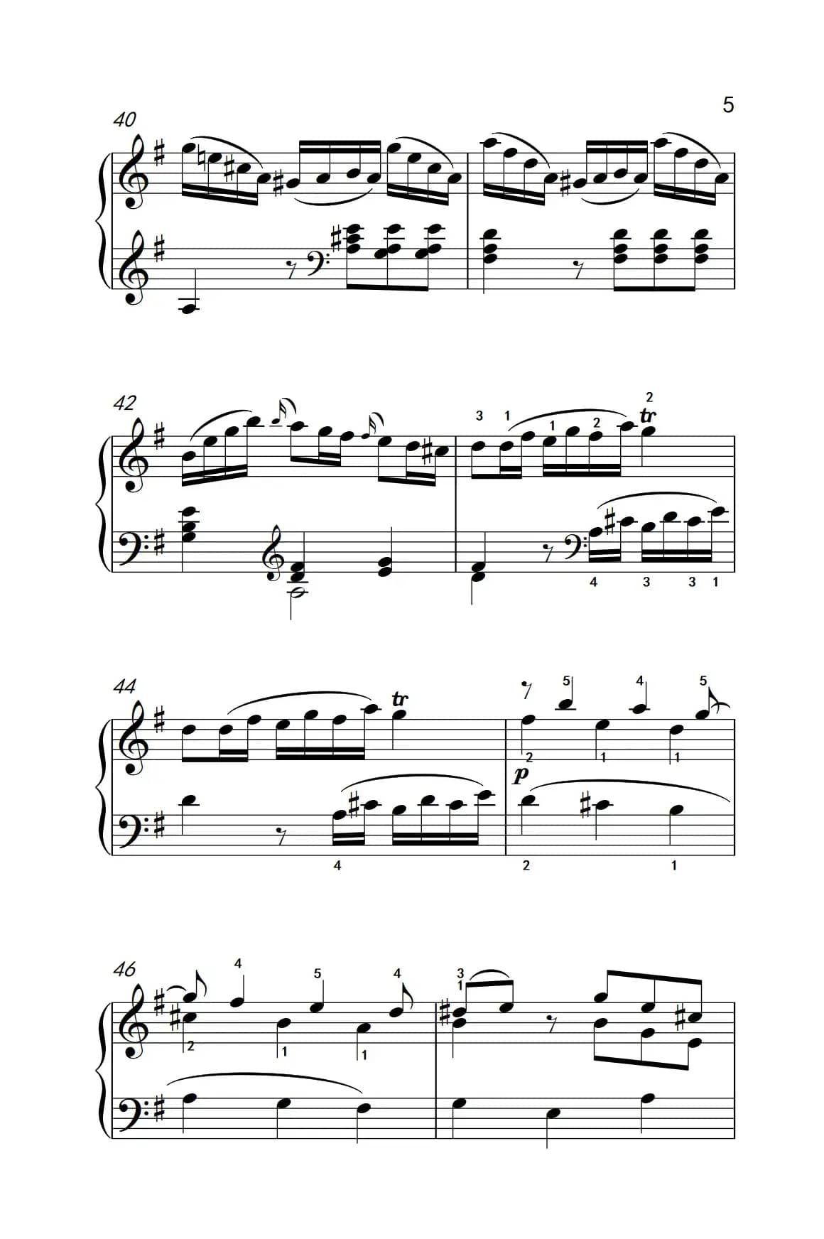 第六级 2.G大调奏鸣曲 莫扎特（中央音乐学院 钢琴（业余）考级教程 4-6级）