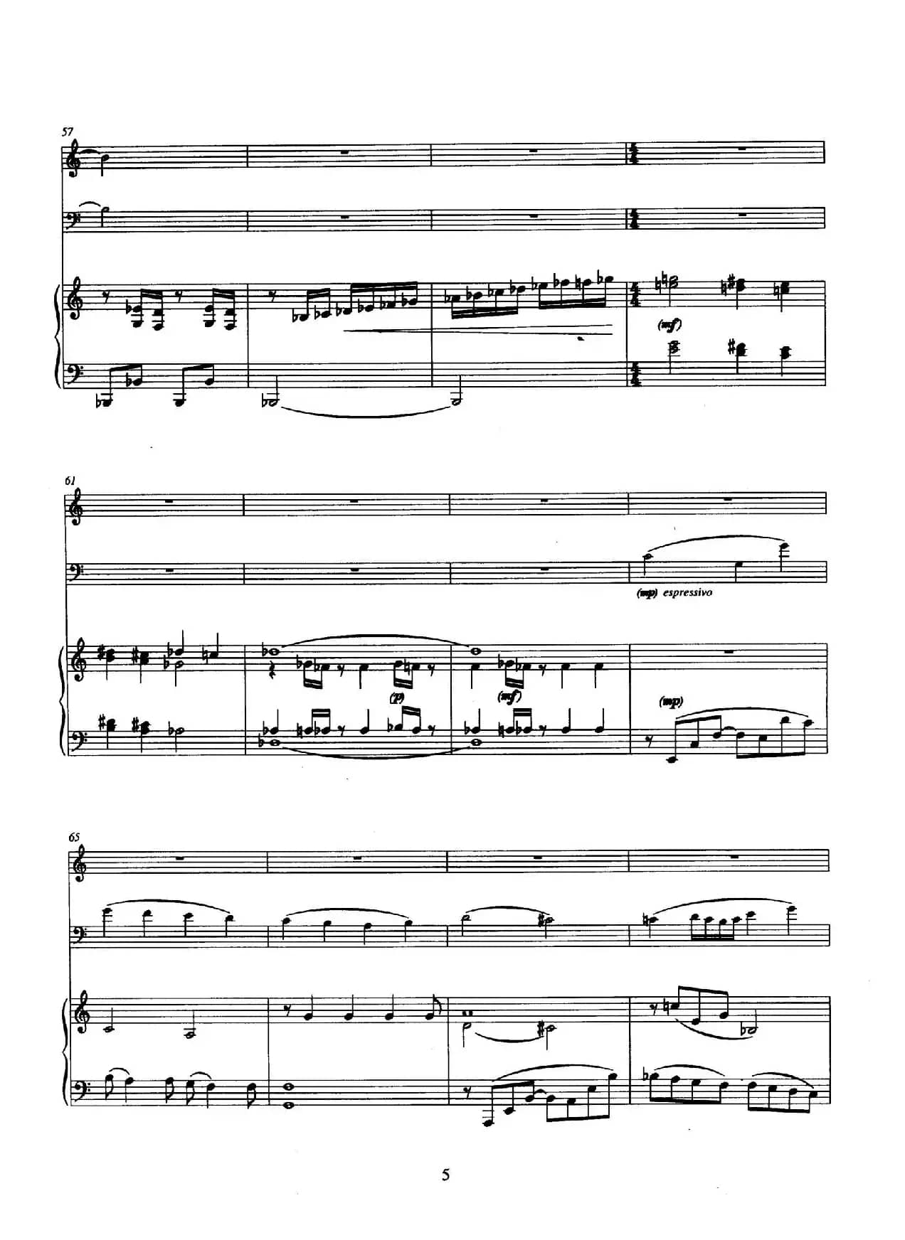 Trio（巴松、双簧管与钢琴三重奏总谱）