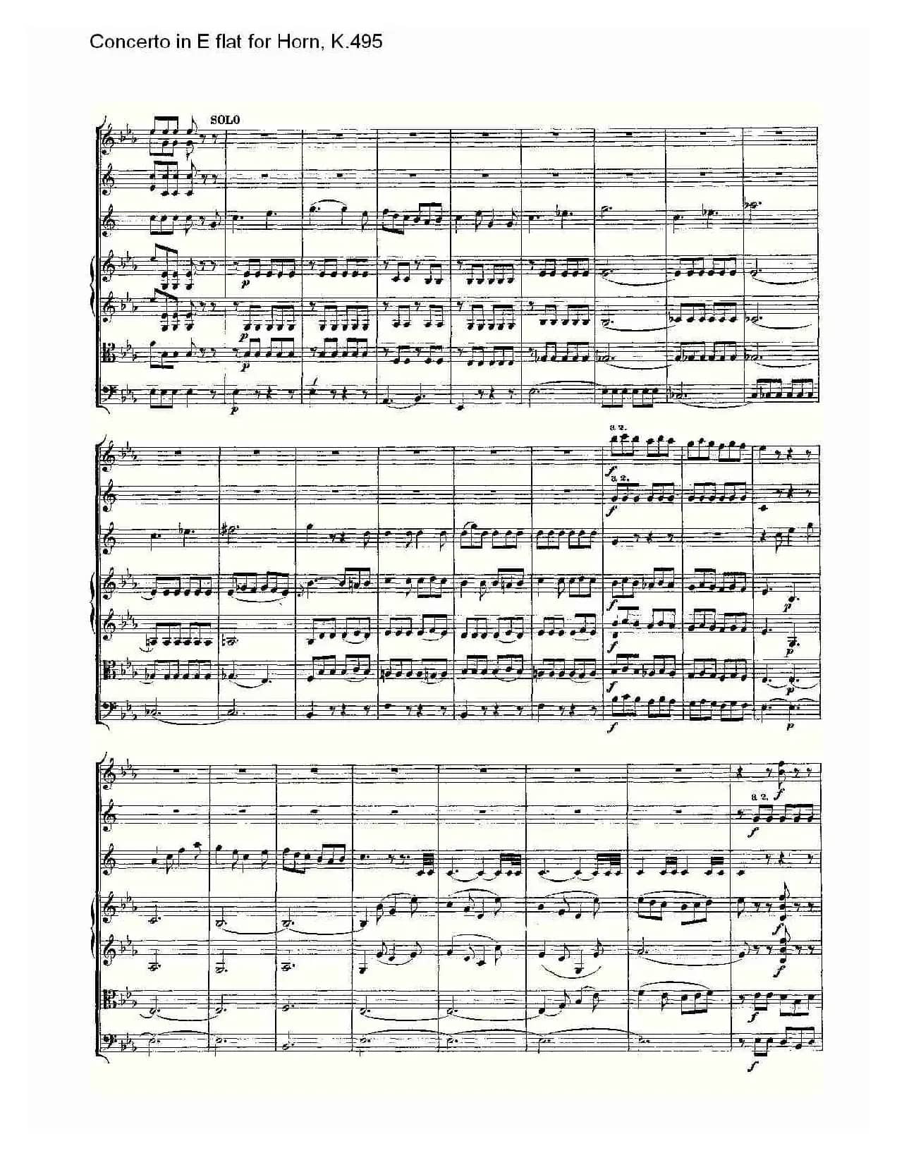 Concerto in E flat for Horn, K.495(Eb调法国号协奏曲, K.4)