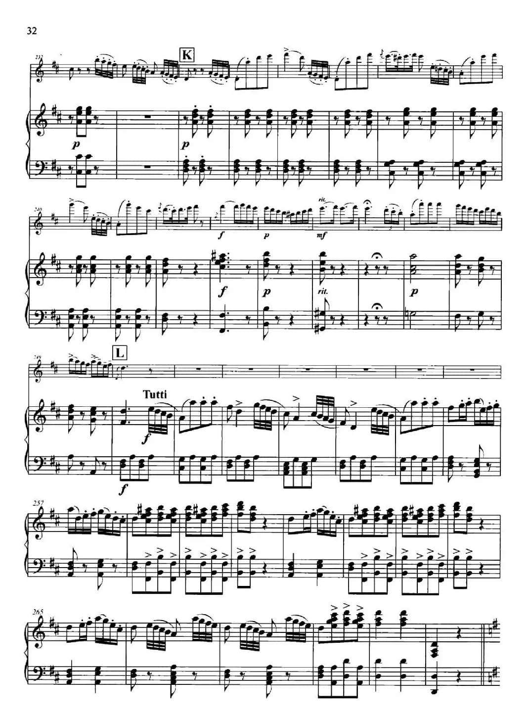 D大调第一小提琴协奏曲Op.6（小提琴+钢琴伴奏）