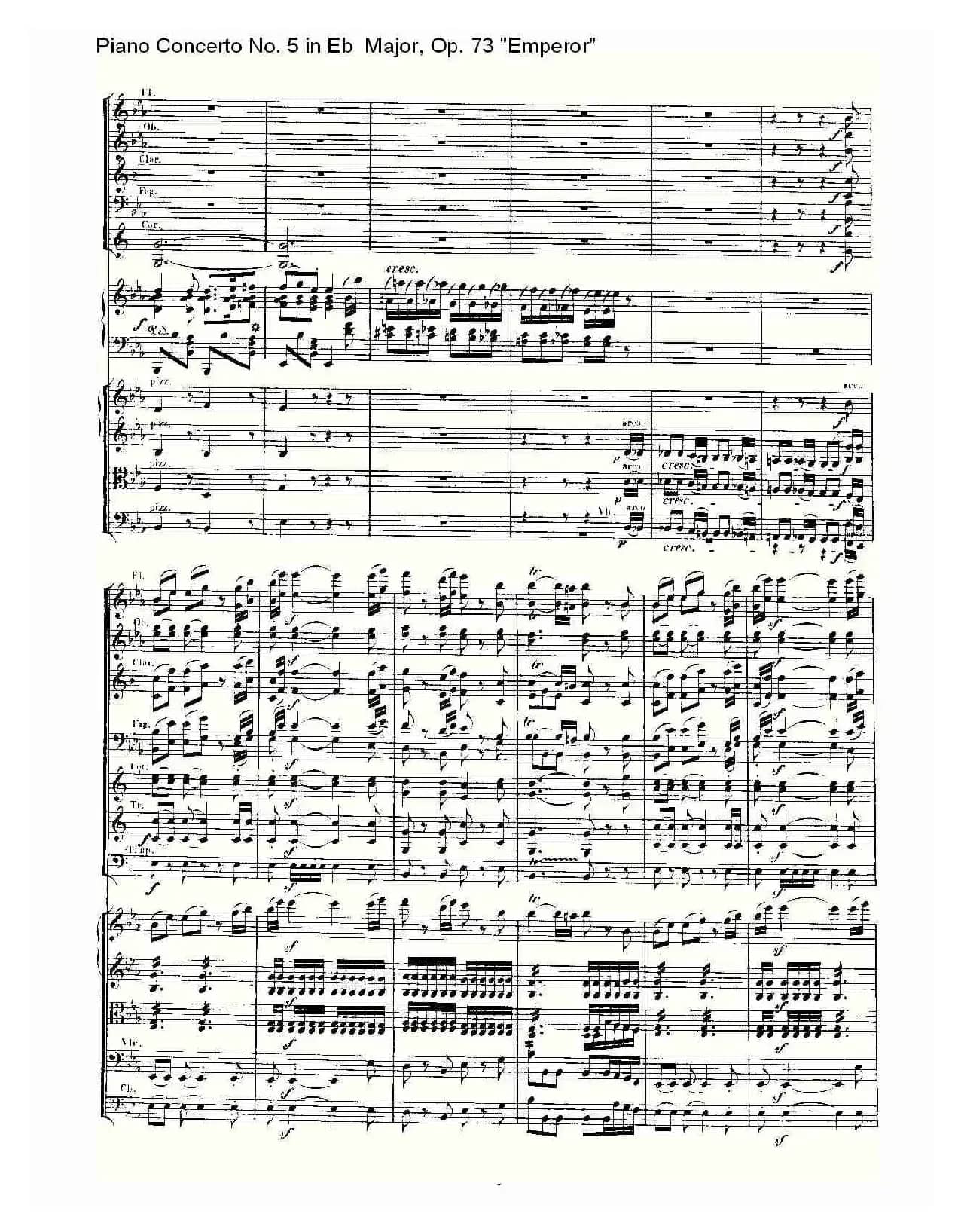 Eb大调钢琴第五协奏曲 Op.73“皇帝”第三乐章