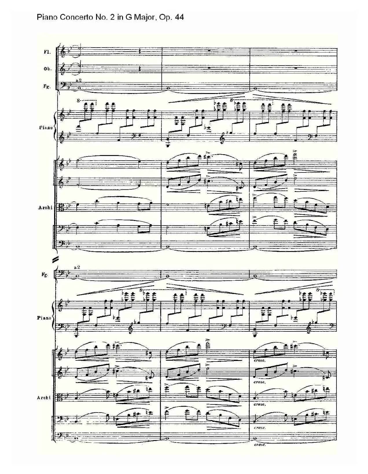 G大调第二钢琴协奏曲, Op.44第一乐章（三）