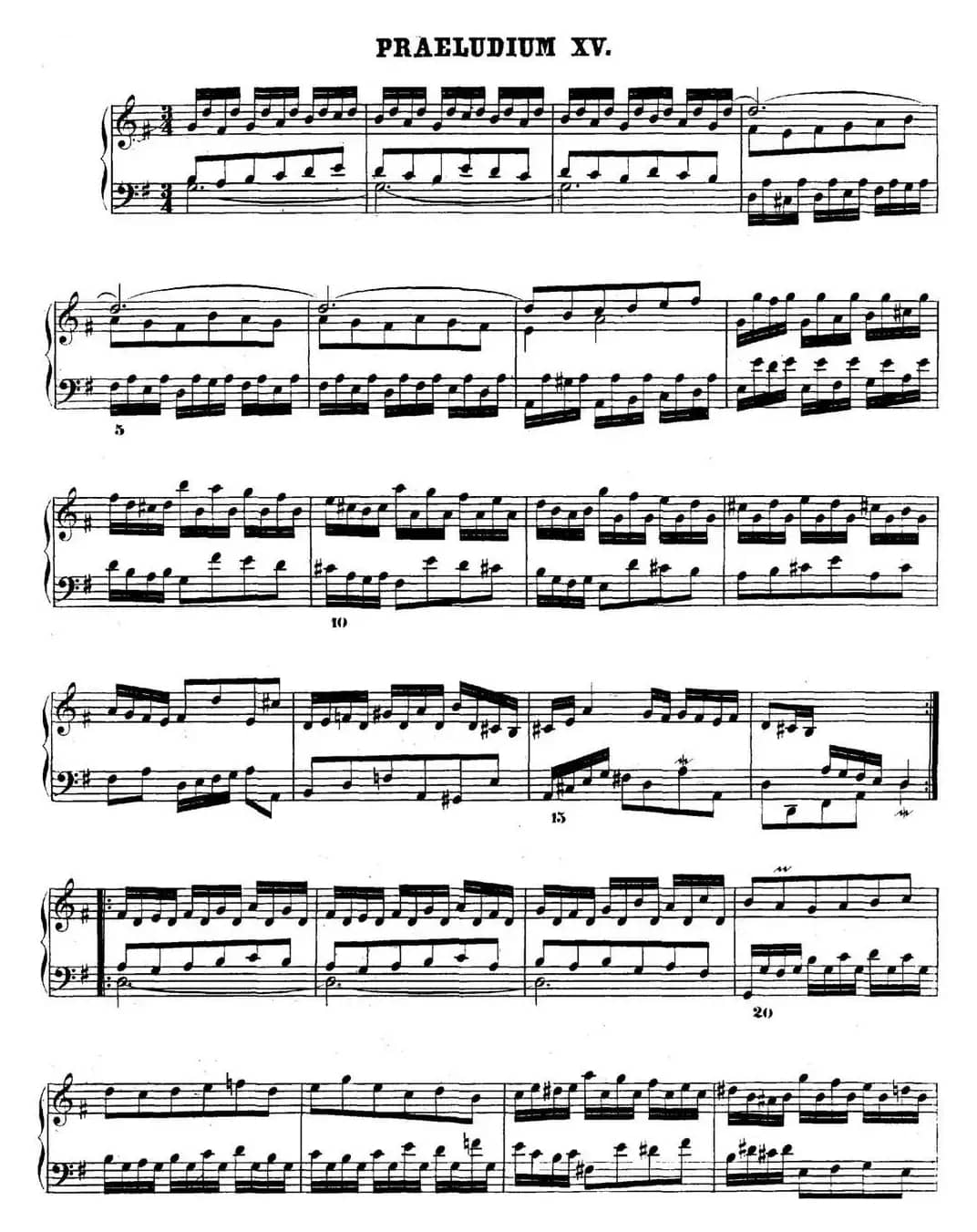 巴赫《平均律钢琴曲集·第二卷》之前奏曲（NO.15）