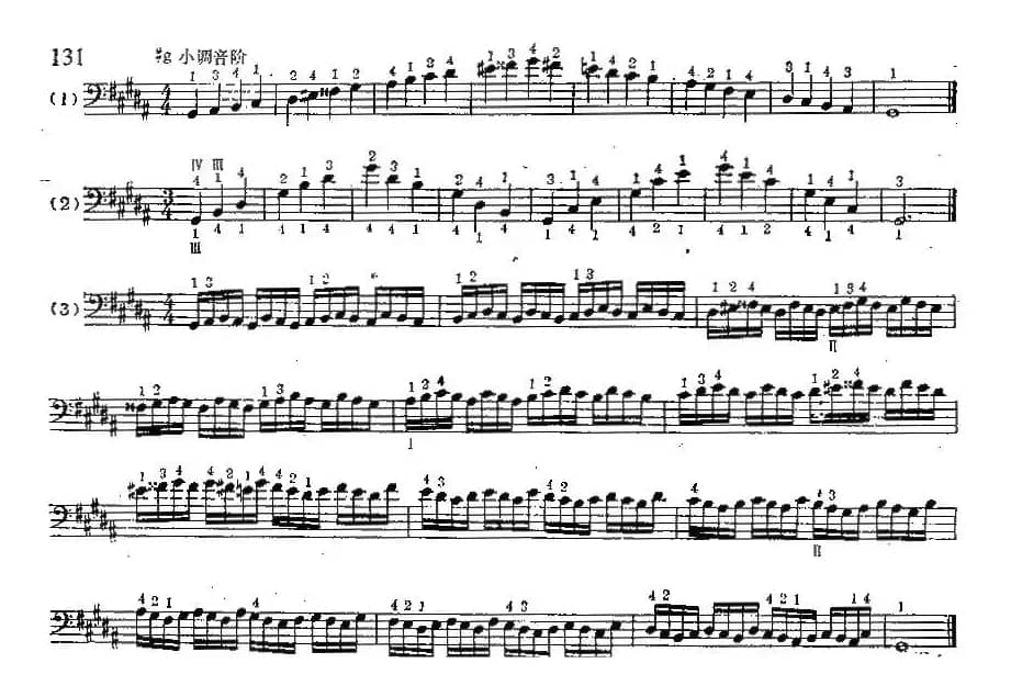 #g小调音阶大提琴练习曲