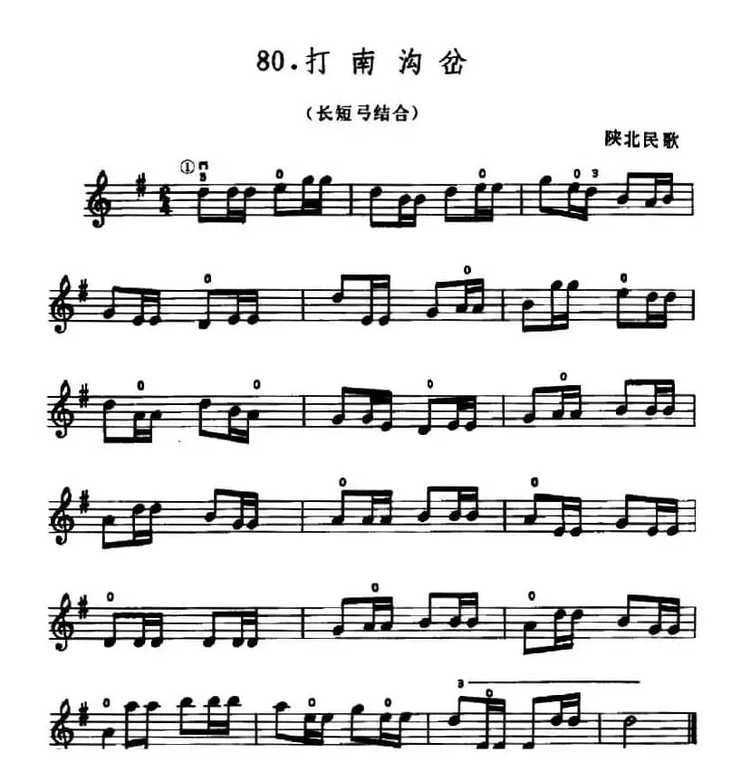 学琴之路练习曲80、打南沟岔
