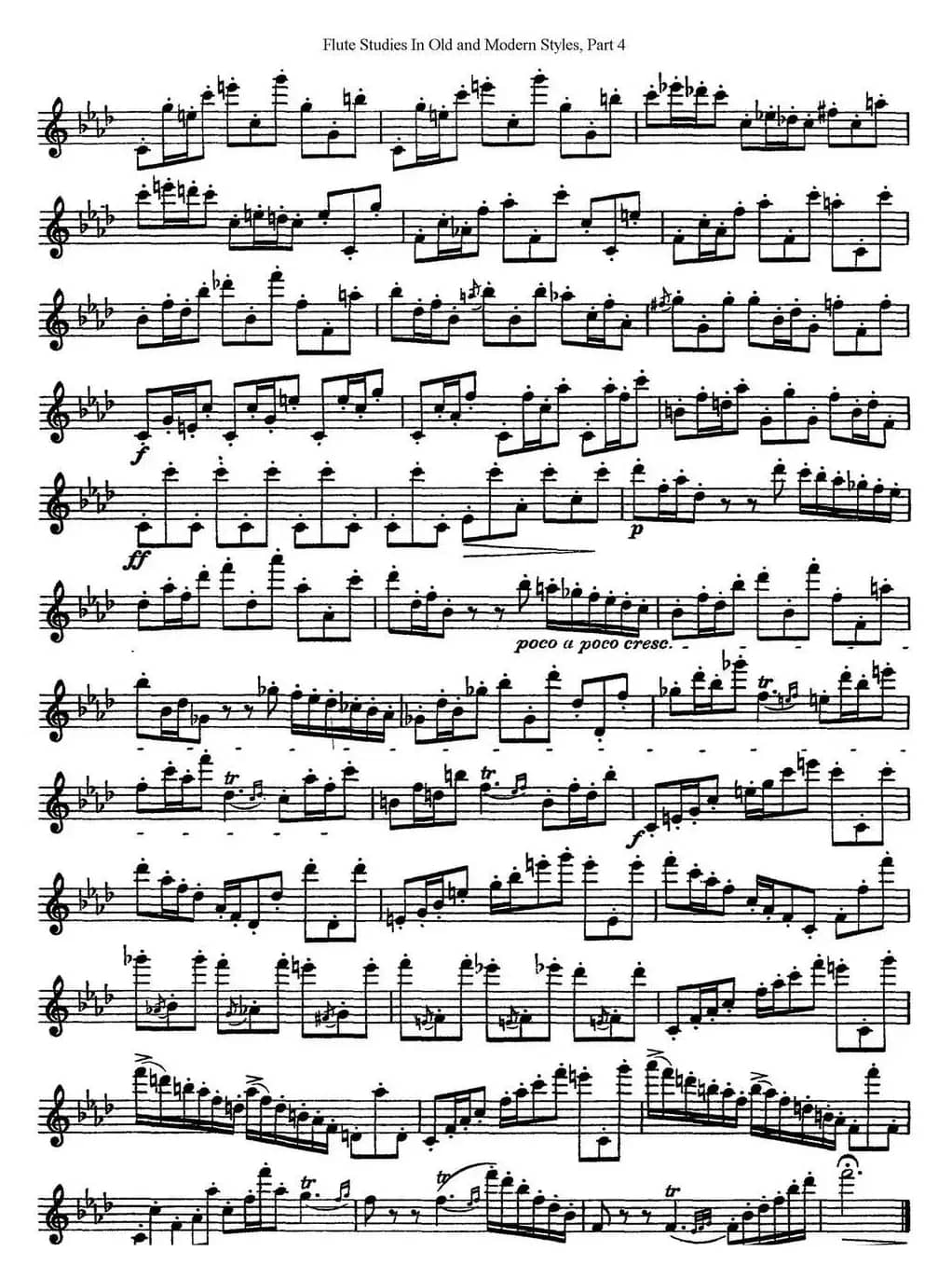 斯勒新老风格长笛练习重奏曲（第四部分）（NO.3-NO.4）