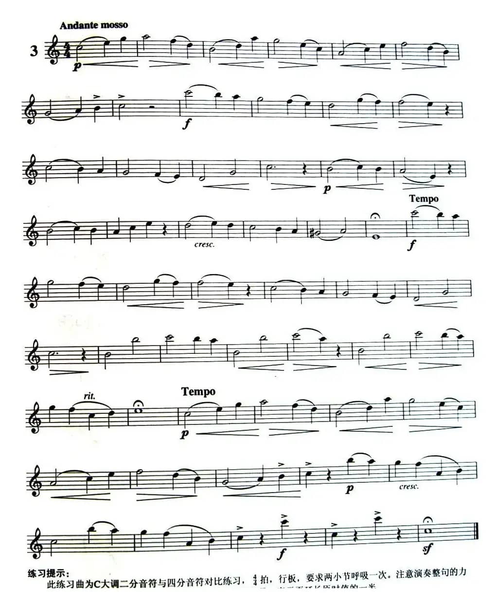 三十首小练习曲作品120号（NO.3）