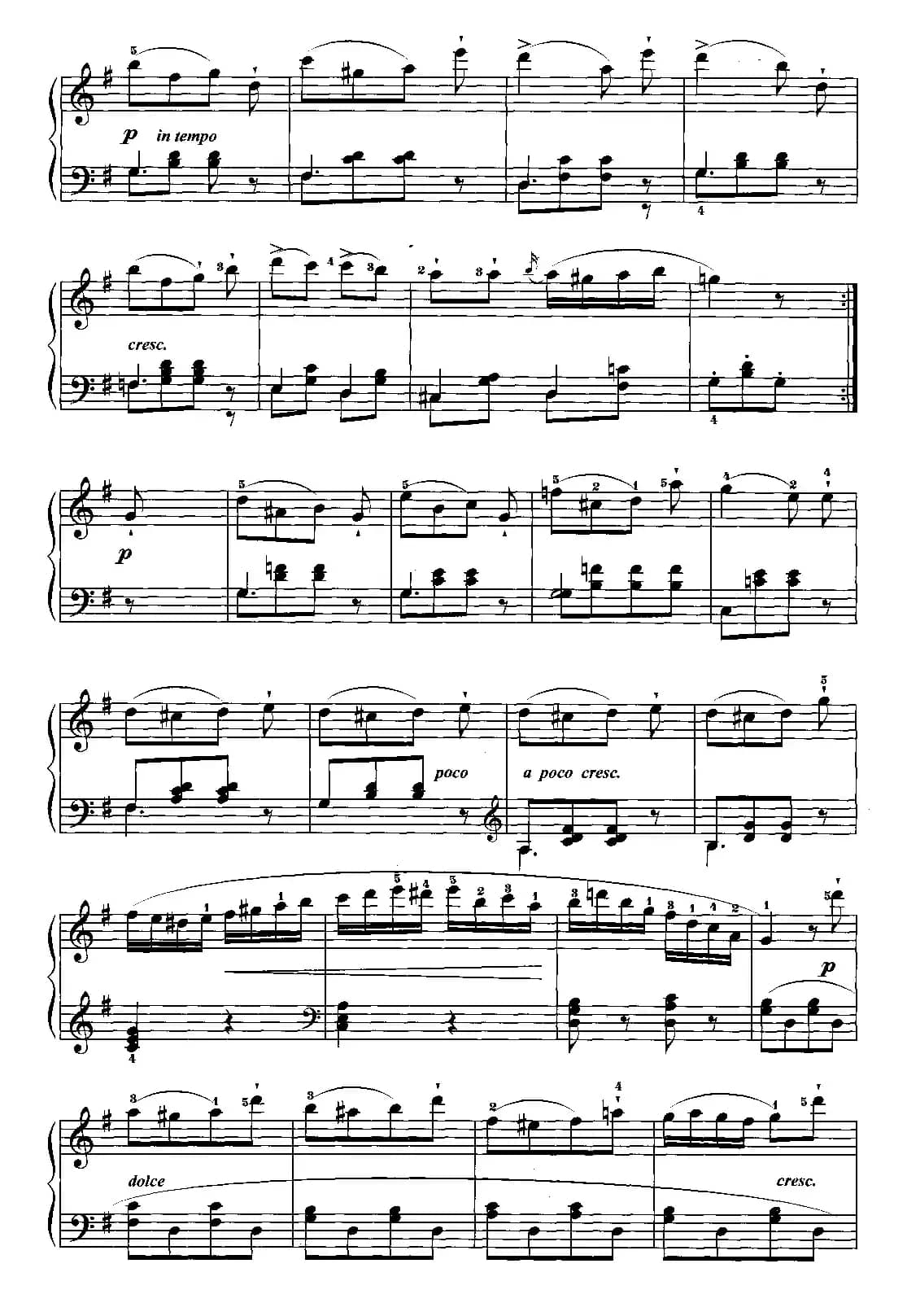 G大调小奏鸣曲（第三乐章）