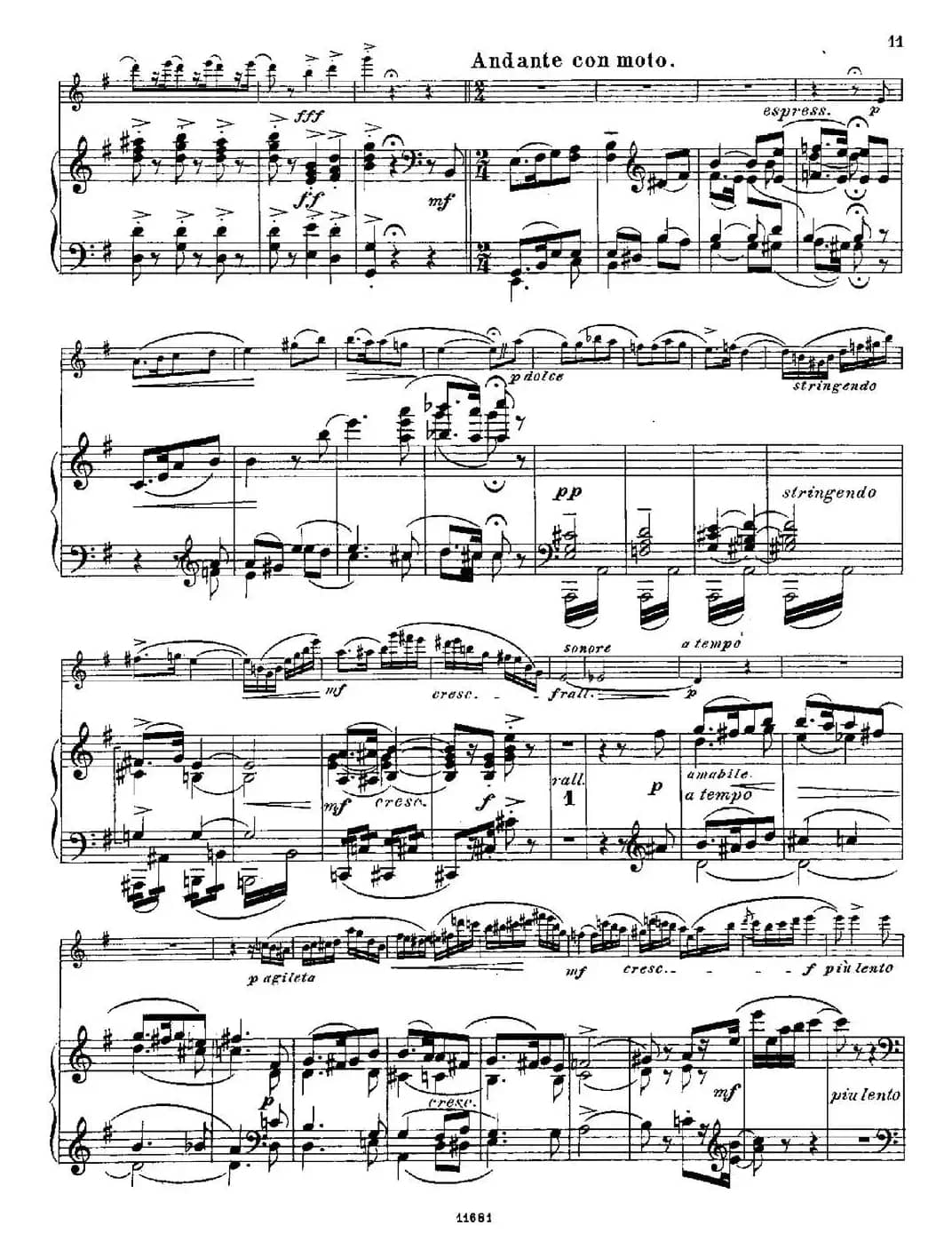 Fantaisies nationales. Suedois.（Op.59 No.4）（长笛+钢琴伴奏）