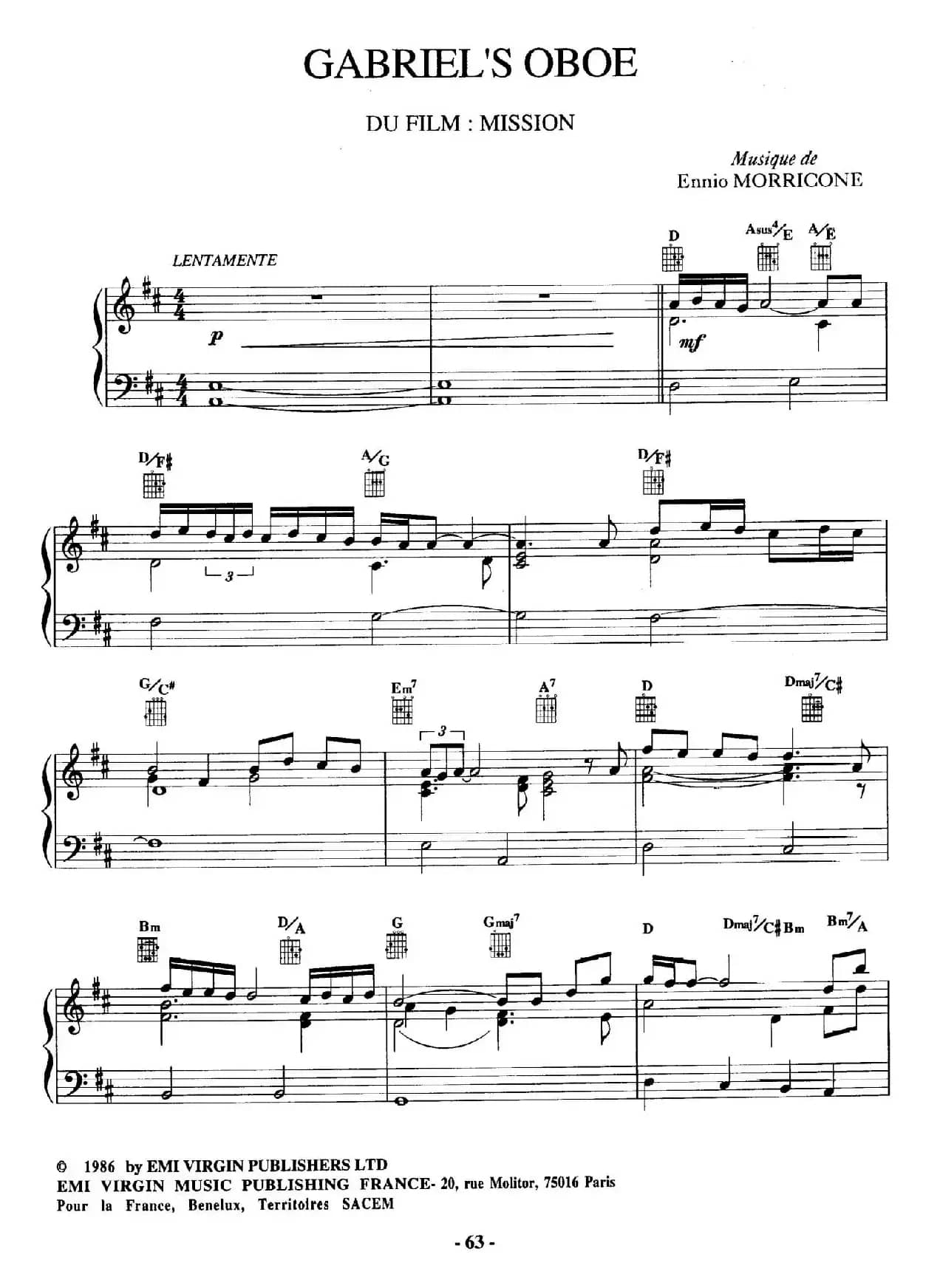 电影配乐大师莫瑞康最佳20首钢琴谱（Best of Ennio Morricone·19）