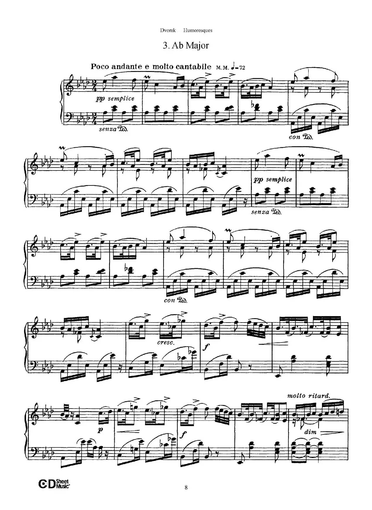 8 Humoresques Op.101（8首幽默曲·3）