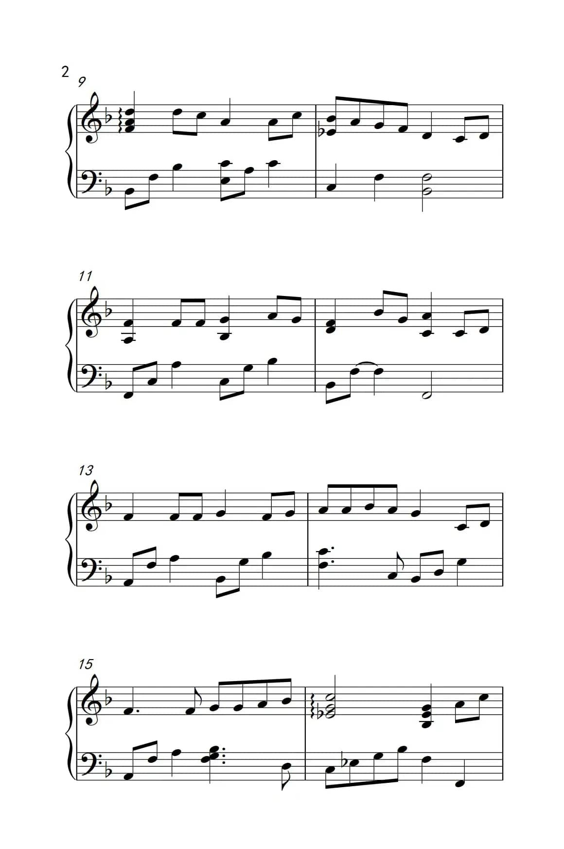 一首简单的歌（《弹吧音教》制谱版）