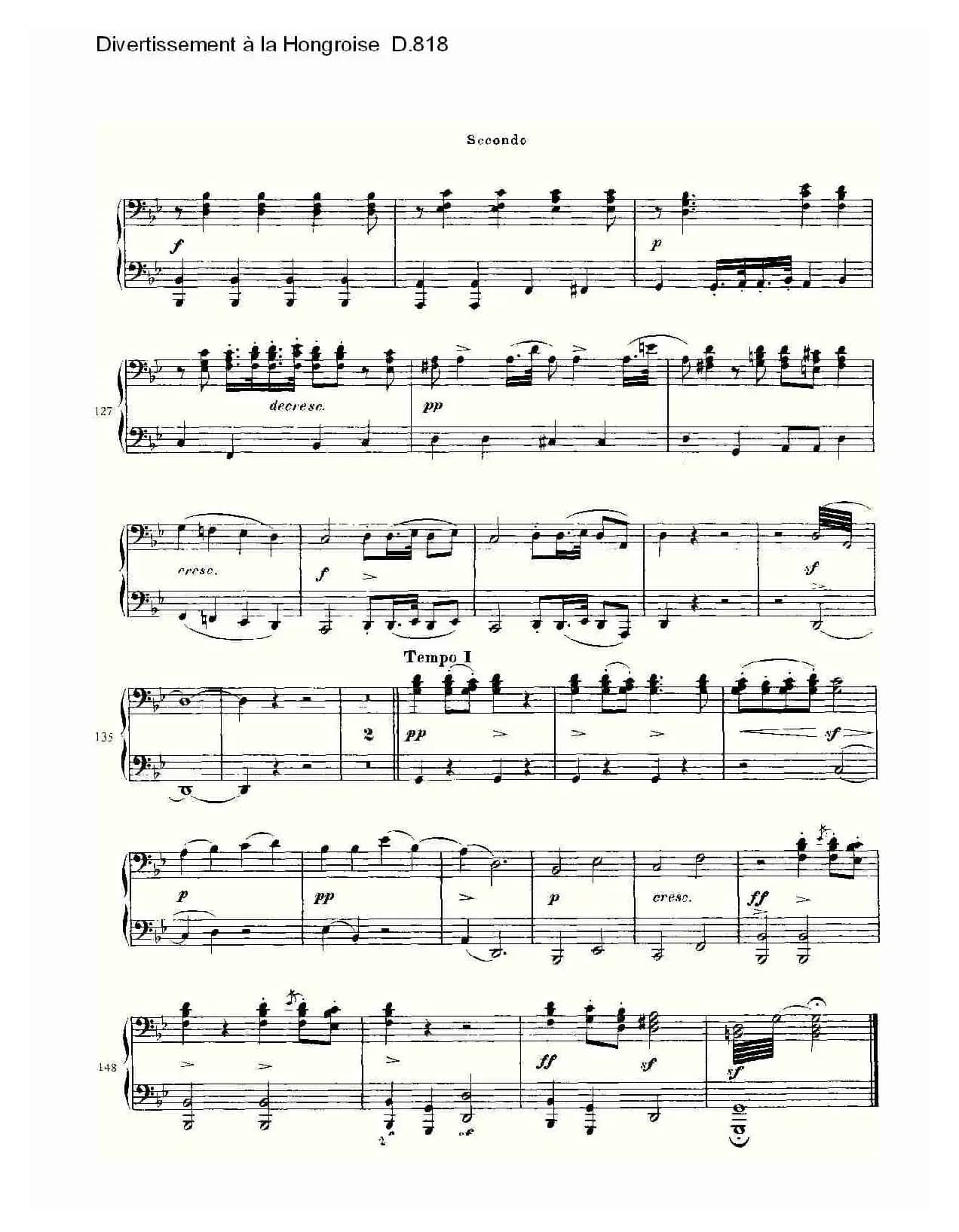 Divertissement à la Hongroise D.818