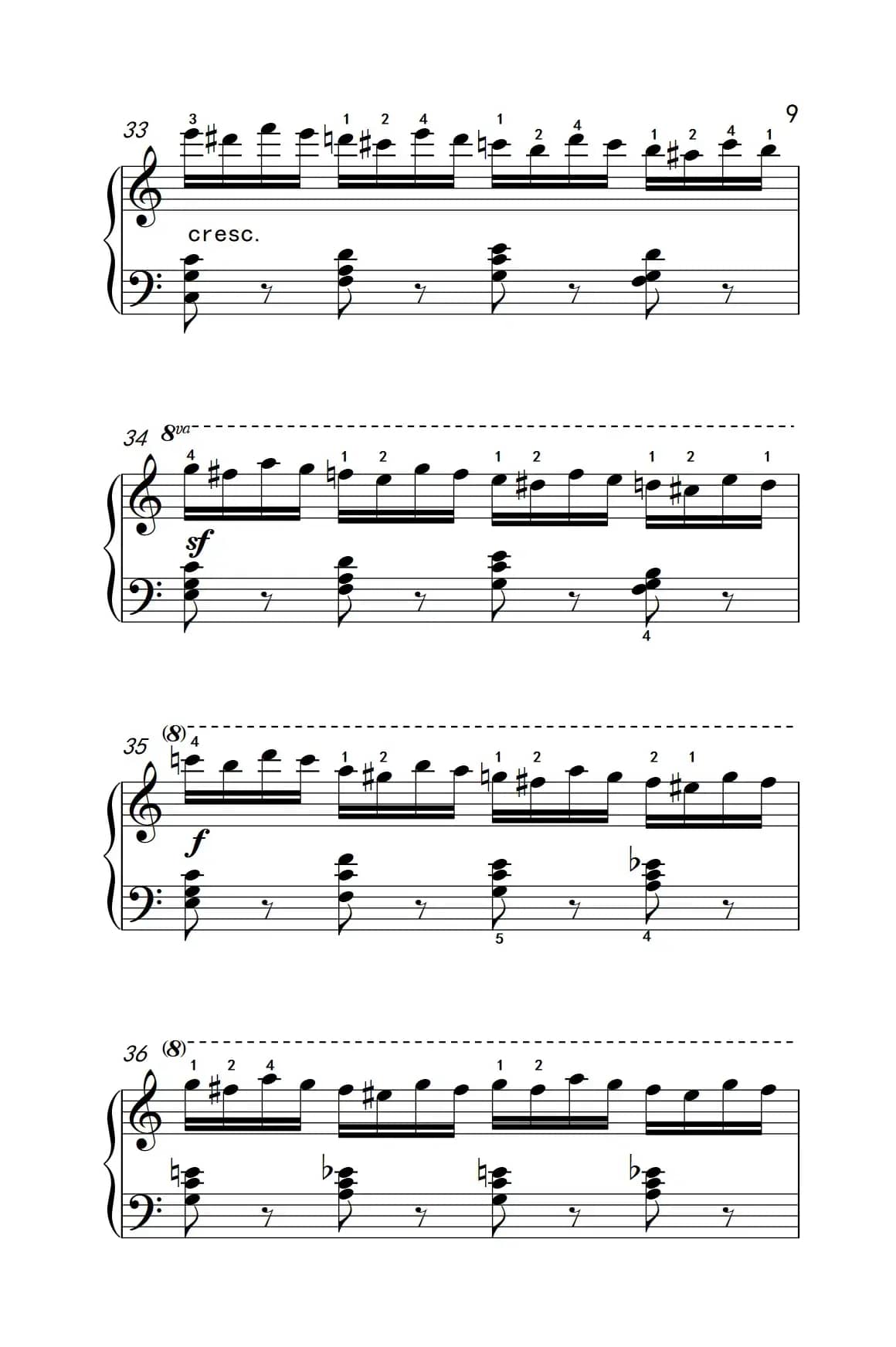 第六级 1.练习曲（中央音乐学院 钢琴（业余）考级教程 4-6级）