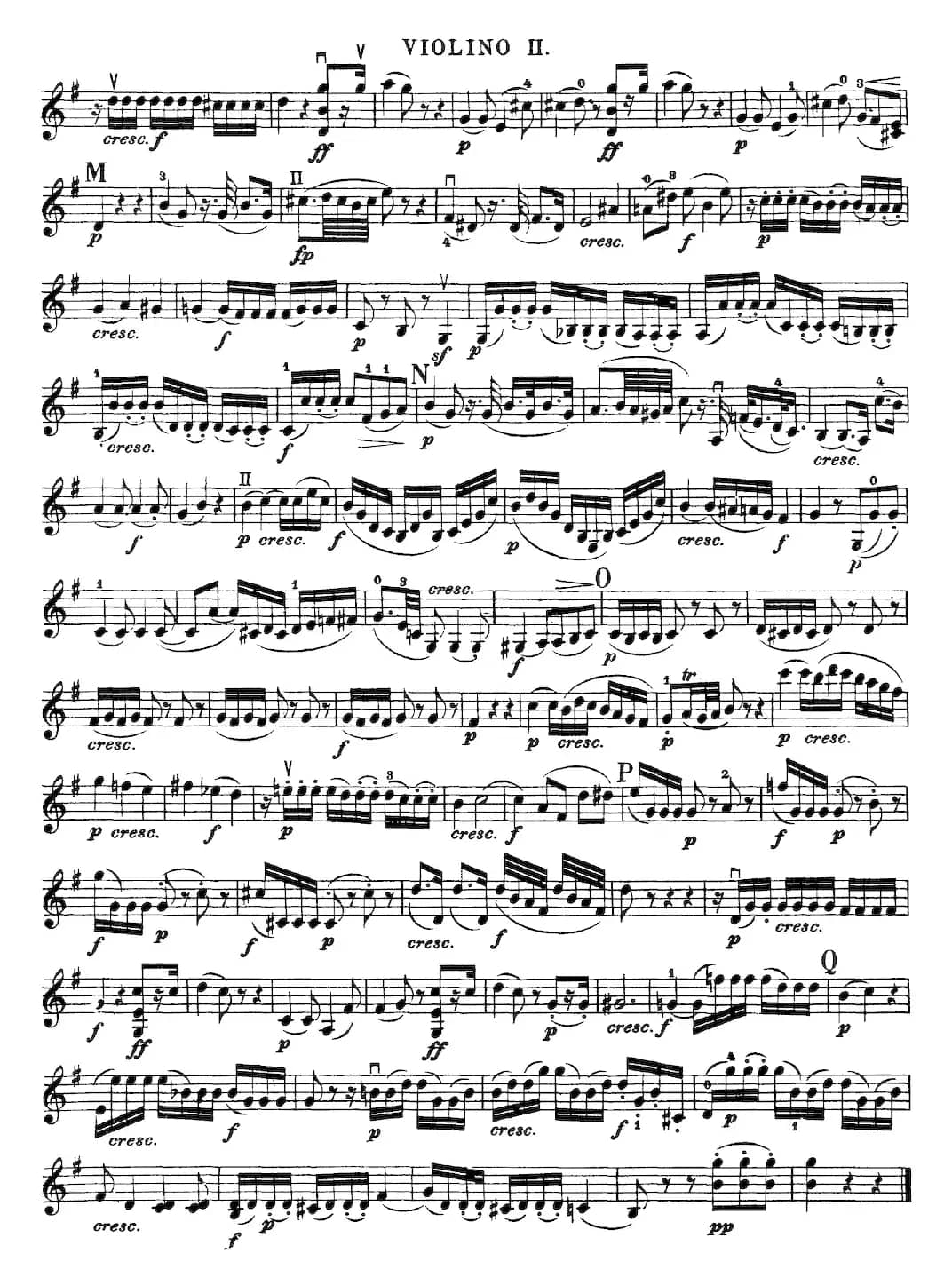 Mozart《Quartet No.20 in D Major,K.499》（Violin 2分谱）