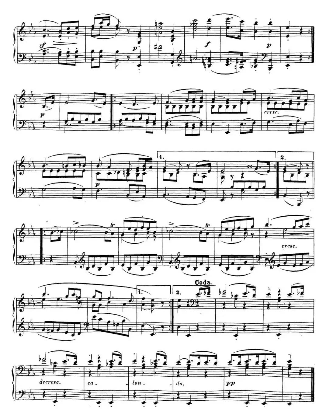 贝多芬钢琴奏鸣曲18 狩猎 降E大调 Op.31 No.3 E-flat major