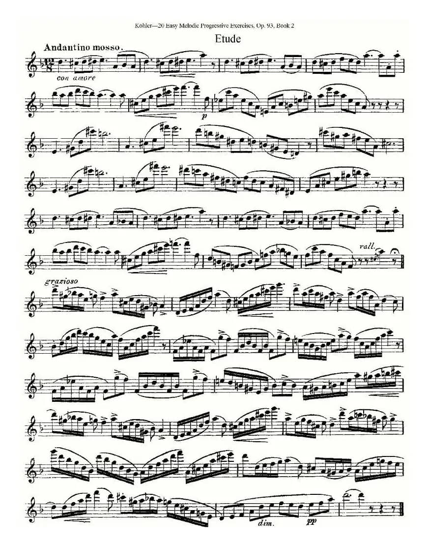 柯勒练习曲作品93号（二）
