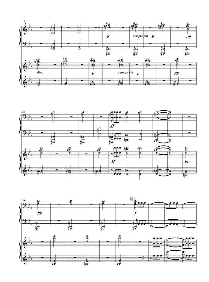 《命运》第一乐章（双钢琴）