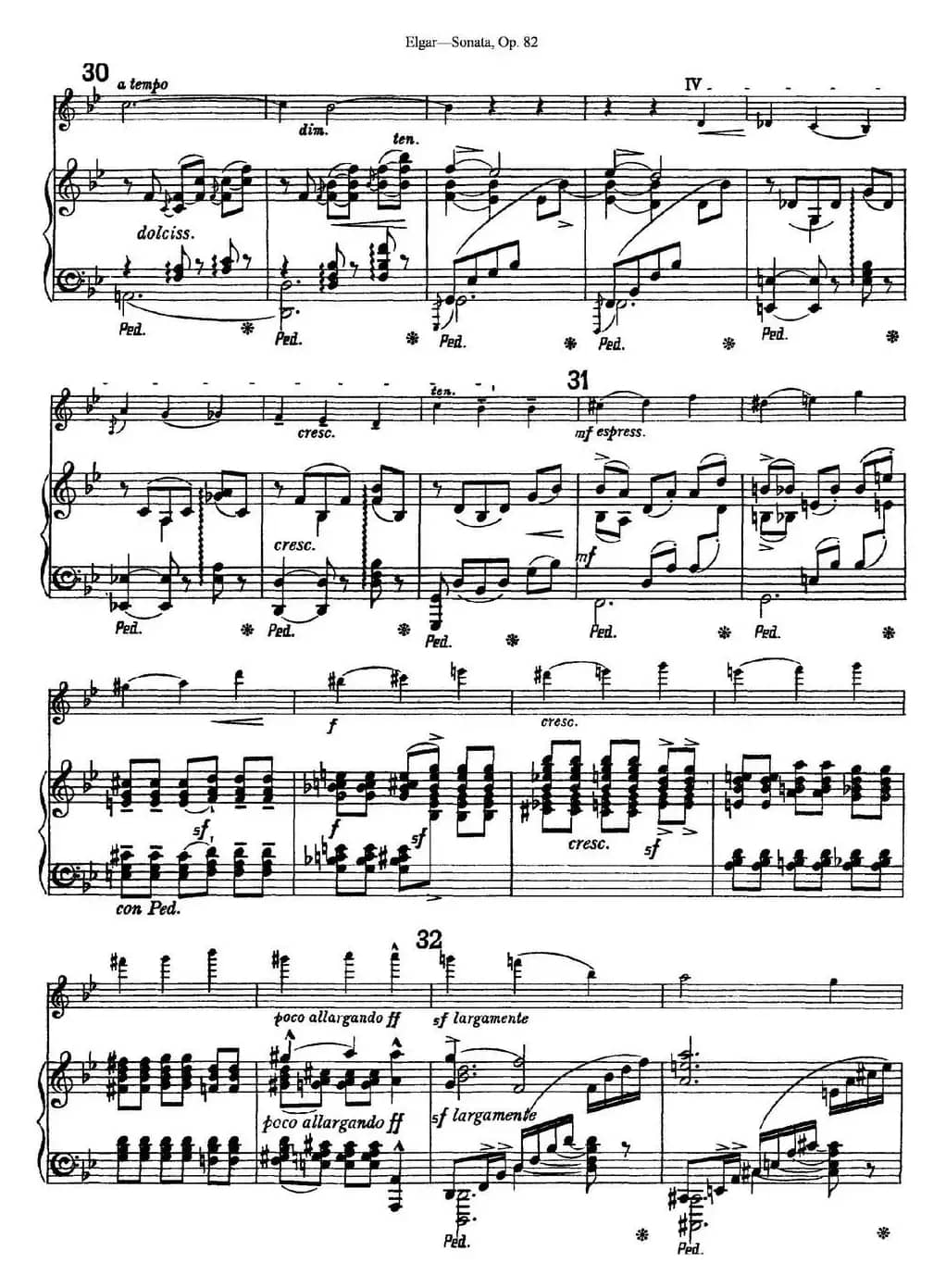 Violin Sonata Op.82（小提琴+钢琴伴奏）