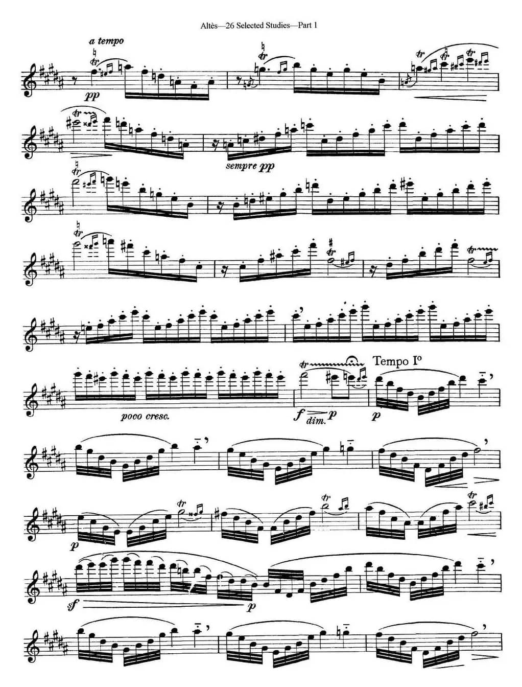 阿尔泰斯26首精选长笛练习曲（NO.16）