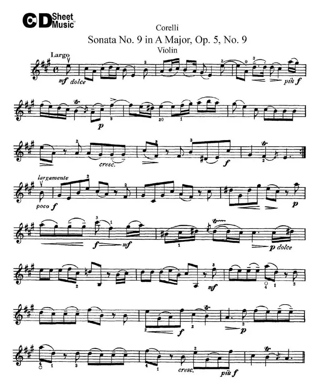 Sonata No.9 in A Major Op.5 No.9