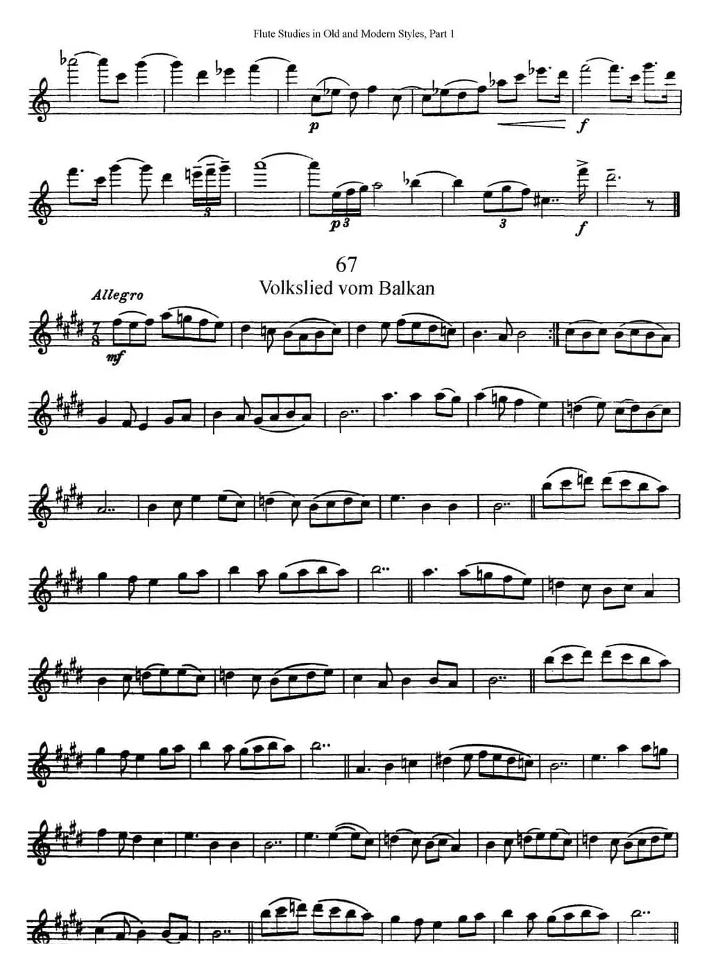 斯勒新老风格长笛练习重奏曲（第一部分）（NO.65-NO.67）