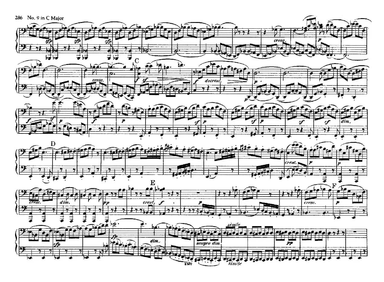 String Quartet No.9 in C Major Op.59-3 - 4 Hands（C大调第九弦乐四重奏·四手联弹）