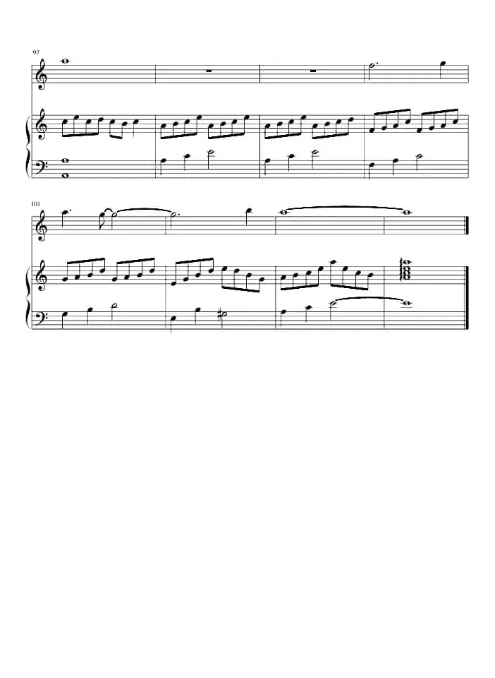 爱的供养（电视剧《宫》主题曲、长笛+钢琴）